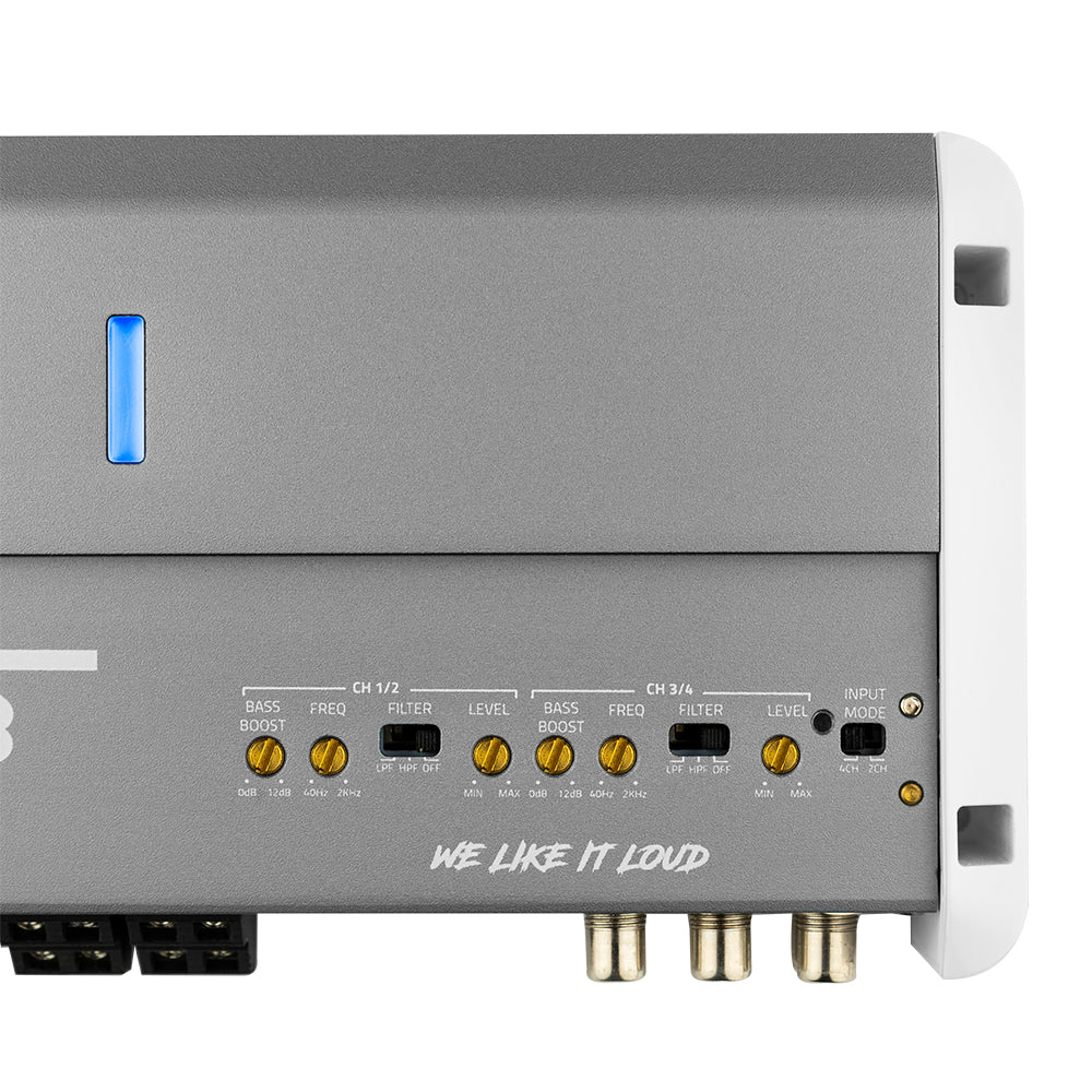 NXL 4-Channel Full-Range Class D IP55 Marine Amplifier | 4 x 150W RMS @ 4-Ohm - Image 2