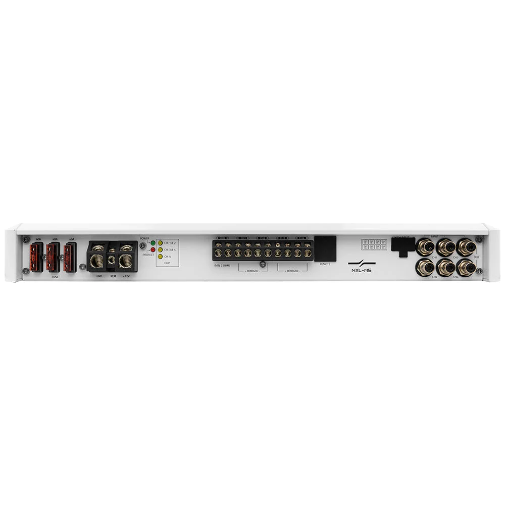 NXL 5-Channel Full-Range Class D IP55 Marine Amplifier | 4 x 150W @ 4-Ohm and 1 x 600W RMS @ 2-Ohm - Image 4