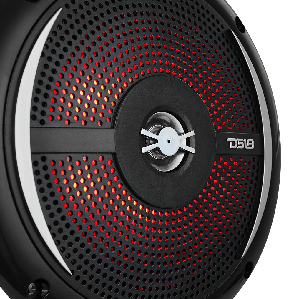 NXL 6.5" 2-Way Coaxial Marine Shallow Speaker With LED RGB Lights 25 Watts Rms 4-Ohm - Image 2