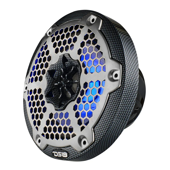 NXL 6.5" 2-Way Coaxial Marine Speaker With LED RGB Lights 100 Watts Rms 4-Ohm - Black Carbon Fiber - Image 5
