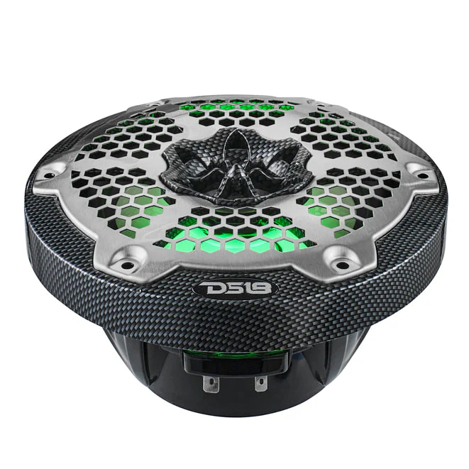 NXL 6.5" 2-Way Coaxial Marine Speaker With LED RGB Lights 100 Watts Rms 4-Ohm - Black Carbon Fiber - Image 7