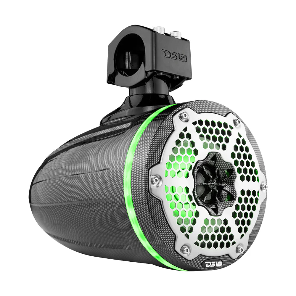 NXL 6.5" Marine and Powersports Towers LED RGB Lights 100 Watts Rms - Black Carbon Fiber - Image 8