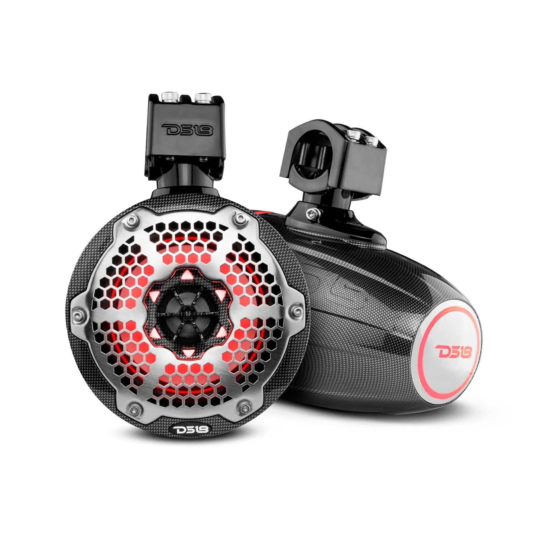 NXL 6.5" Marine Water Resistant Wakeboard Tower Speakers with Integrated RGB LED Lights 300 Watts - Image 8