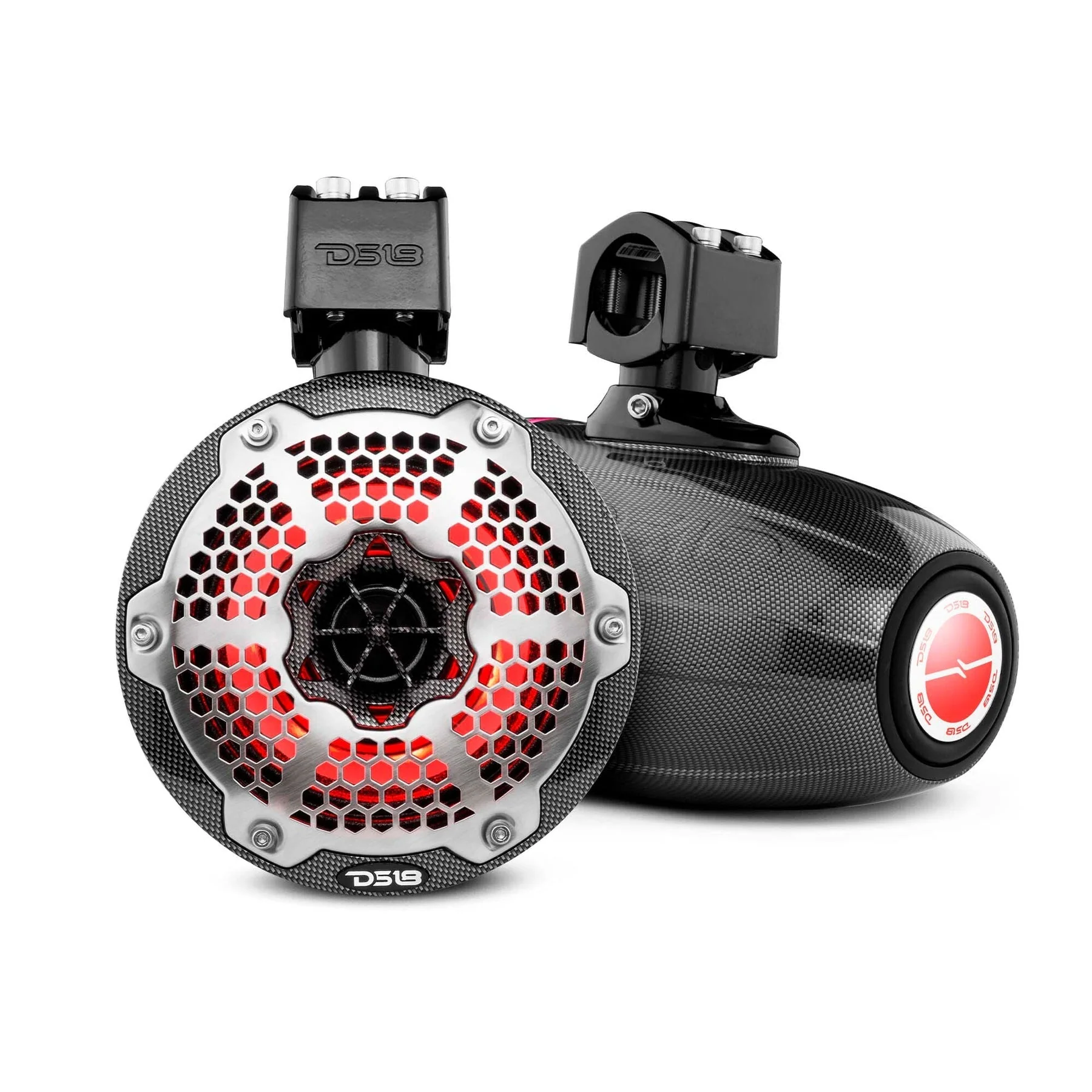 NXL 6.5" Neodymium Marine and Powersports Towers with Built-in Passive Radiator, 1" Driver and LED RGB Lights 150 Watts Rms - Image 10