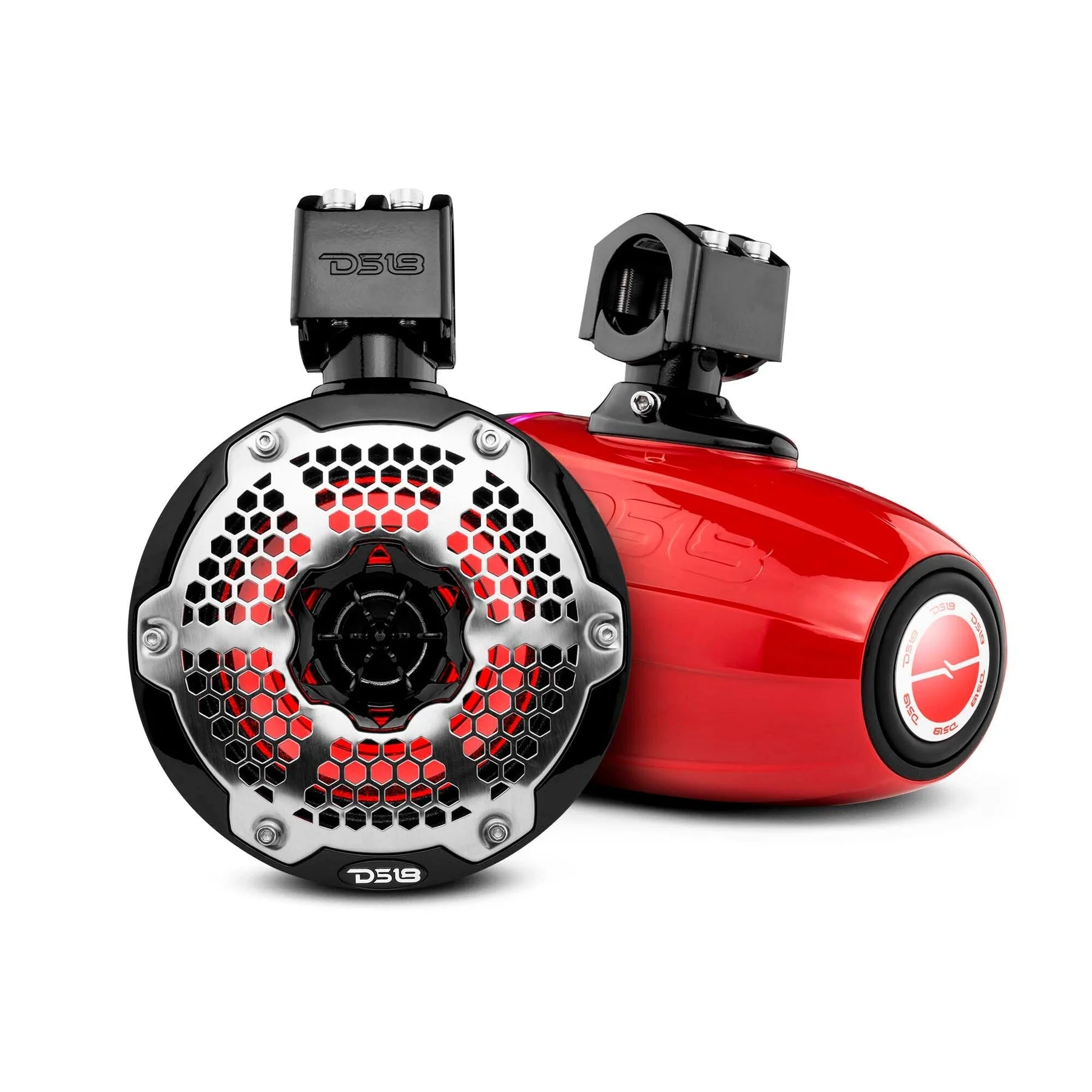 NXL 6.5" Neodymium Marine and Powersports Towers with Built-in Passive Radiator, 1" Driver and LED RGB Lights 150 Watts Rms - Image 9