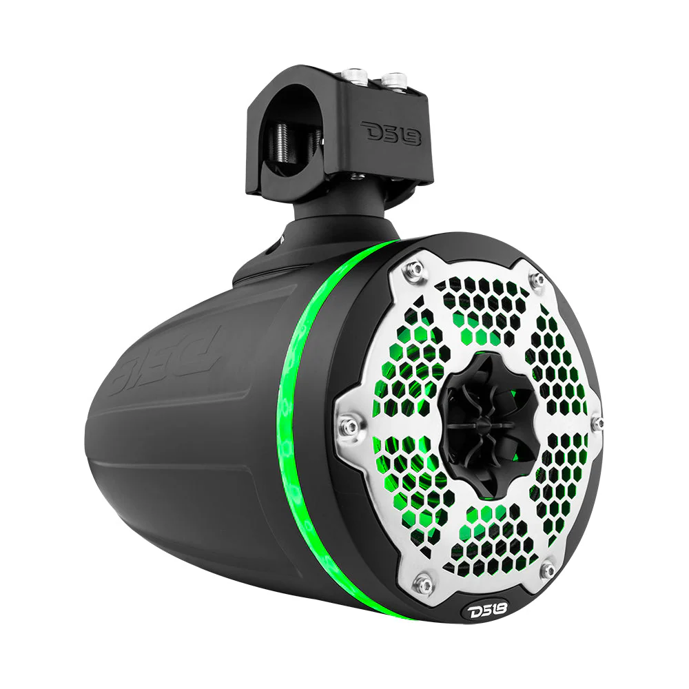 NXL 6.5" Neodymium Marine and Powersports Towers with Built-in Passive Radiator, 1" Driver and LED RGB Lights 150 Watts Rms -Black - Image 4