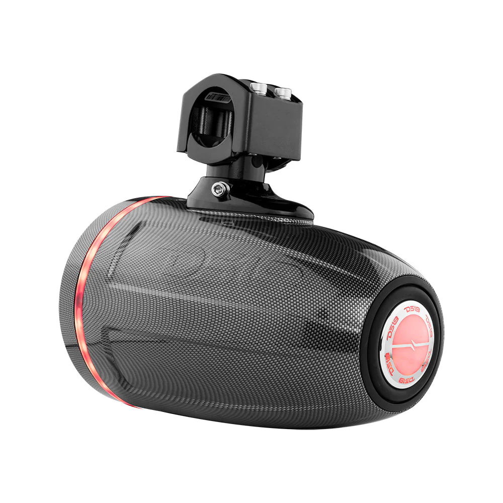 NXL 6.5" Neodymium Marine and Powersports Towers with Built-in Passive Radiator, 1" Driver and LED RGB Lights 150 Watts Rms -Black Carbon Fiber - Image 6