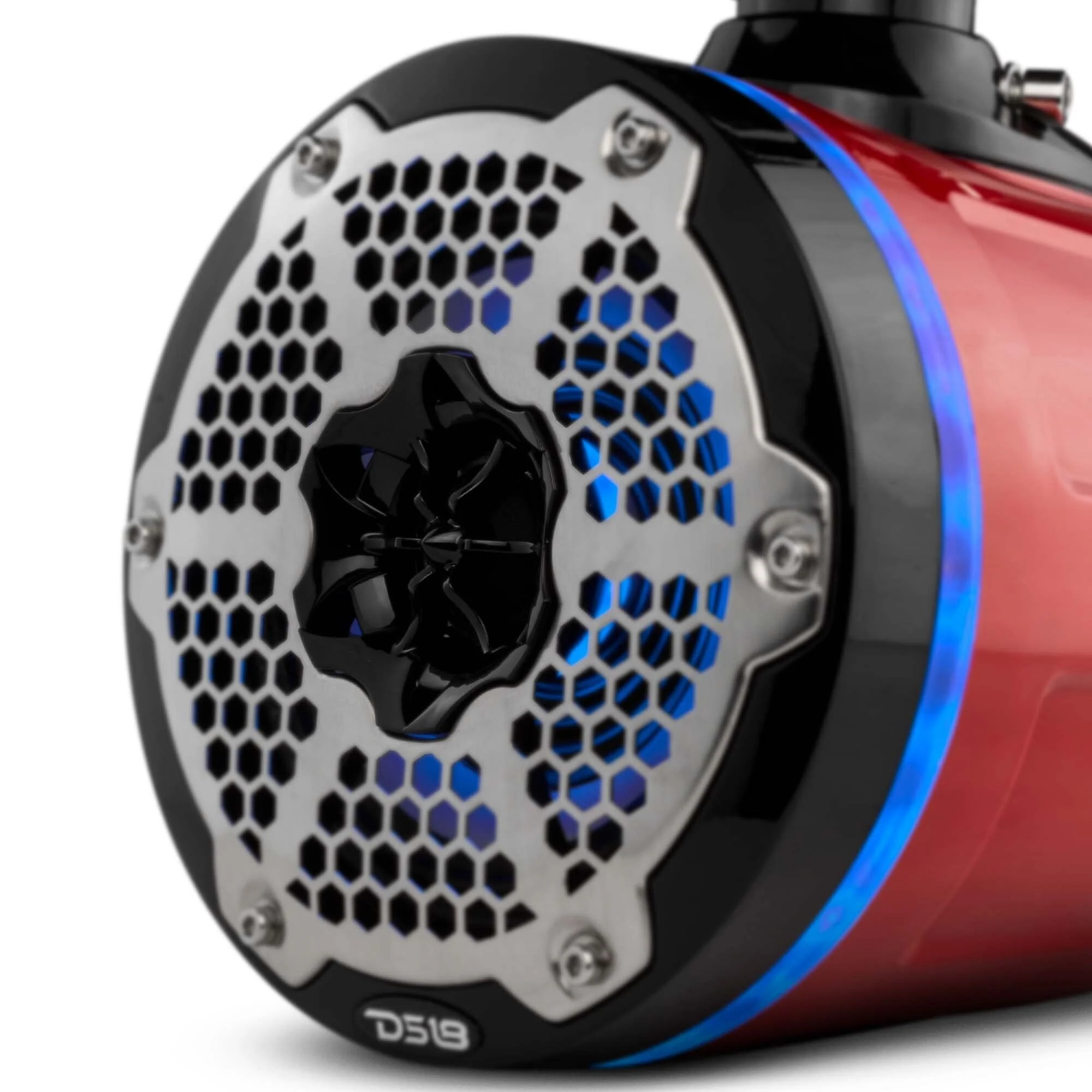NXL 6.5" Neodymium Marine and Powersports Towers with Built-in Passive Radiator, 1" Driver and LED RGB Lights 150 Watts Rms -Red - Image 5