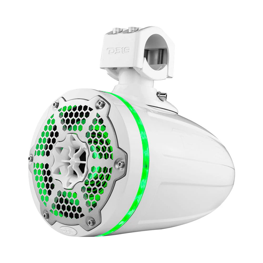 NXL 6.5" Neodymium Marine and Powersports Towers with Built-in Passive Radiator, 1" Driver and LED RGB Lights 150 Watts Rms -White - Image 8