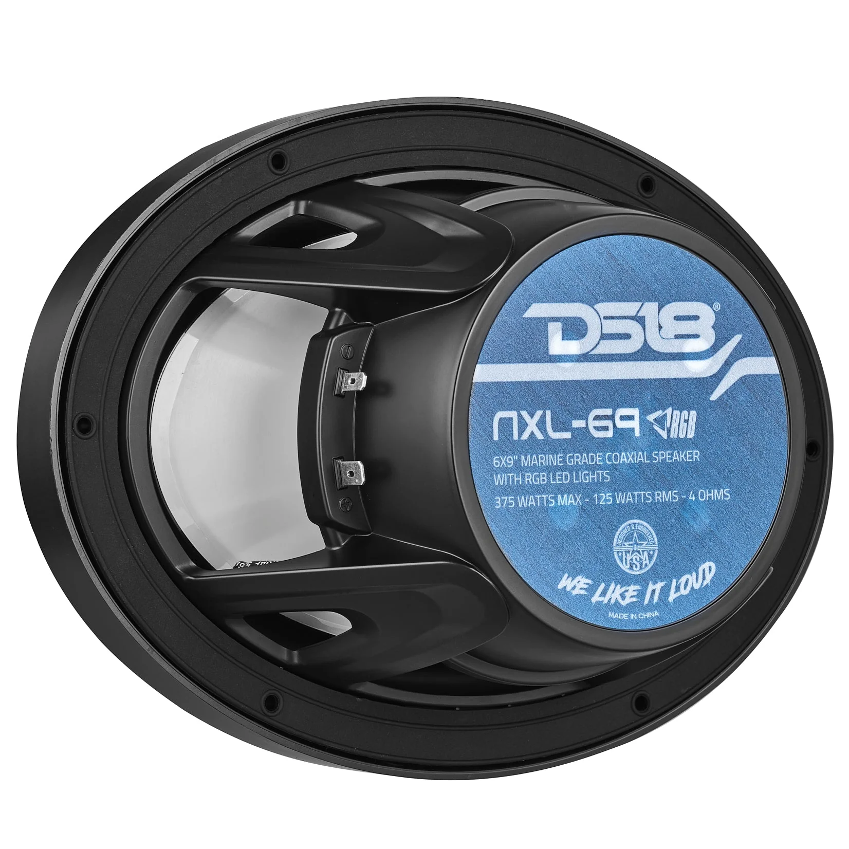 NXL 6x9" 2-Way Coaxial Marine Speaker With LED RGB Lights 125 Watts Rms 4-Ohm -Black - Image 5