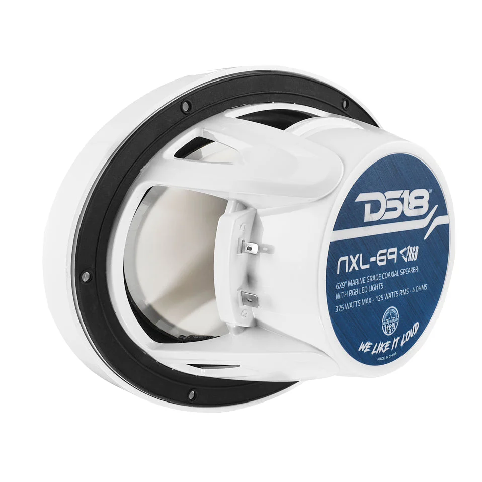 NXL 6x9" 2-Way Coaxial Marine Speaker With LED RGB Lights 125 Watts Rms 4-Ohm -White - Image 5