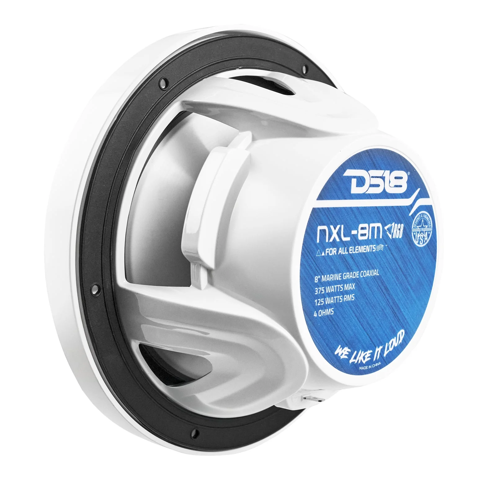 NXL 8" 2-Way Coaxial Marine Speaker With LED RGB Lights 125 Watts Rms 4-Ohm - Image 6