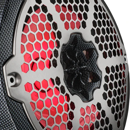 NXL 8" 2-Way Coaxial Marine Speaker With LED RGB Lights 125 Watts Rms 4-Ohm - Black Carbon Fiber - Image 3