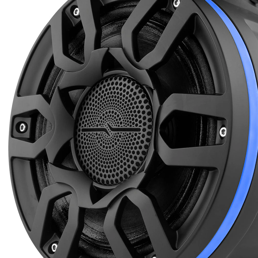 NXL 8" Compact Wakeboard Tower Speakers with Hybrid Mid-Range, Compression Driver Loudspeaker, RGB LED Lights, 500 Watts, Speaker Cover Included - Image 2