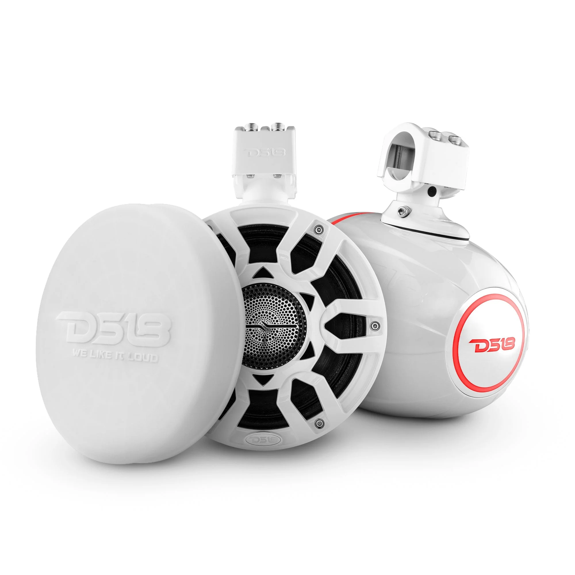 NXL 8" Compact Wakeboard Tower Speakers with Hybrid Mid-Range, Compression Driver Loudspeaker, RGB LED Lights, 500 Watts, Speaker Cover Included - Image 3