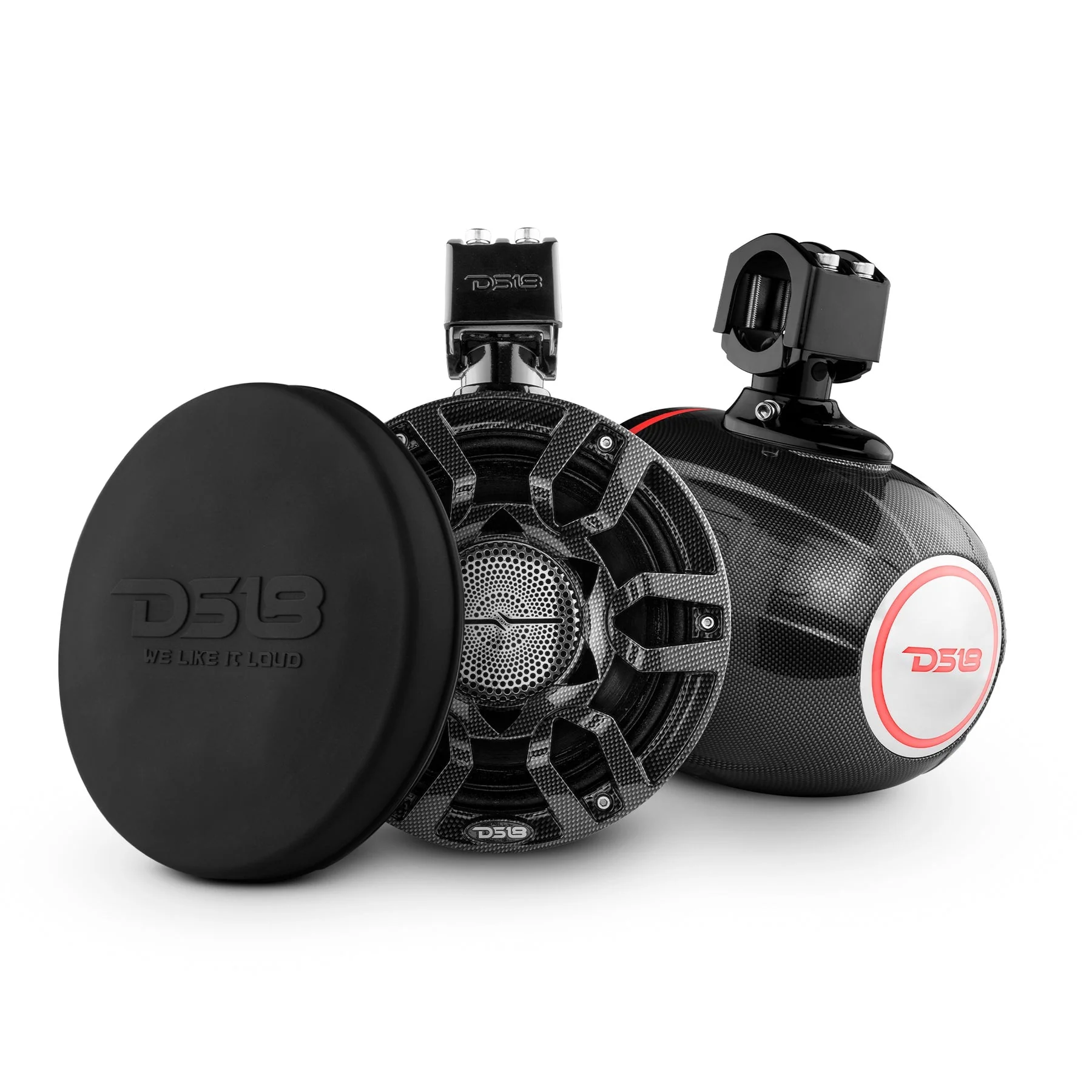 NXL 8" Compact Wakeboard Tower Speakers with Hybrid Mid-Range, Compression Driver Loudspeaker, RGB LED Lights, 500 Watts, Speaker Cover Included - Image 4