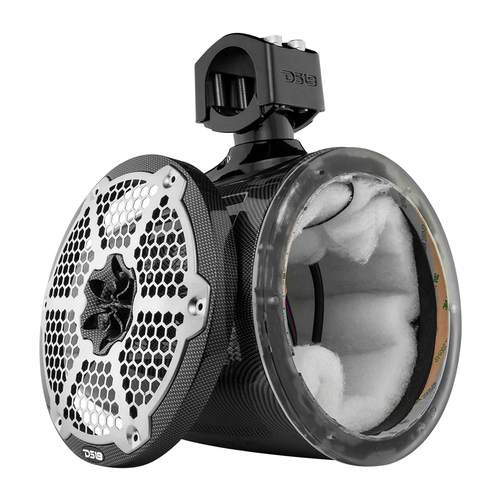 NXL 8" Marine and Powersports Empty Tower LED RGB Lights -Black Carbon Fiber - Image 4