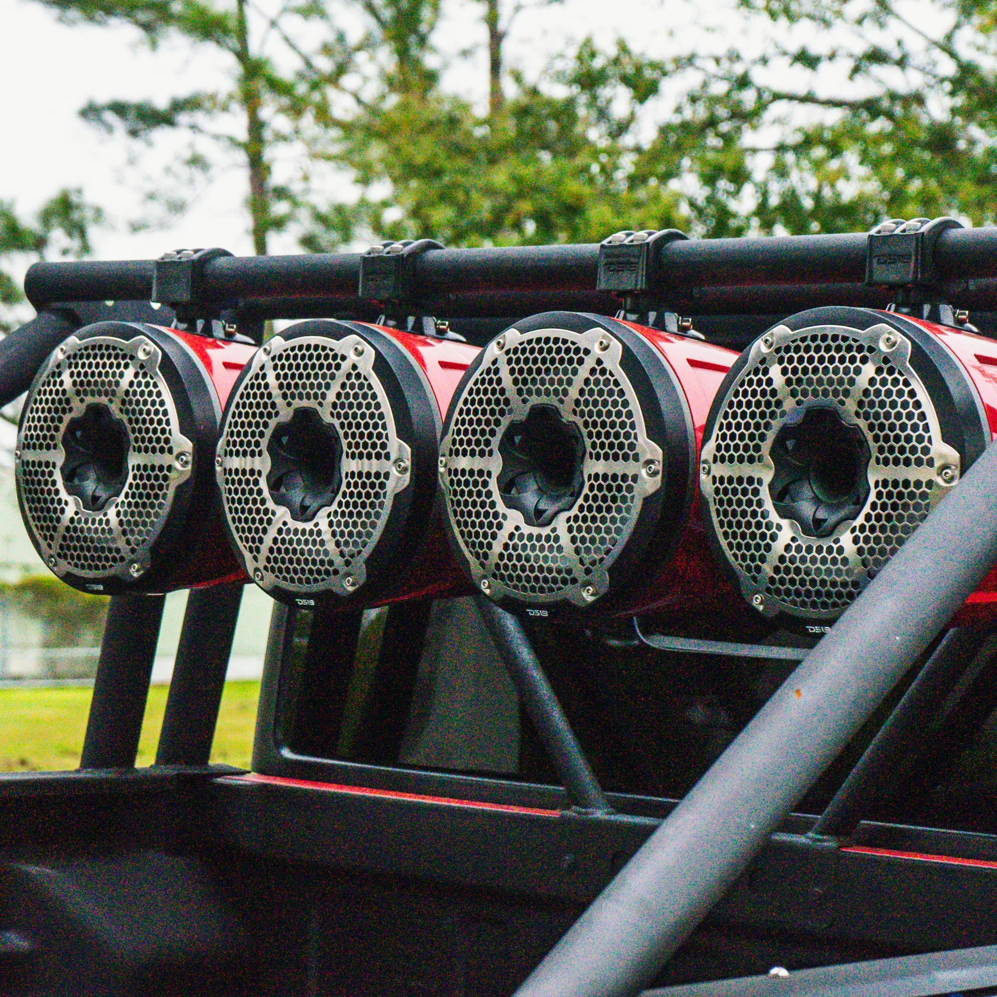 NXL 8" Marine and Powersports Towers LED RGB Lights 125 Watts Rms - Black Carbon Fiber - Image 3