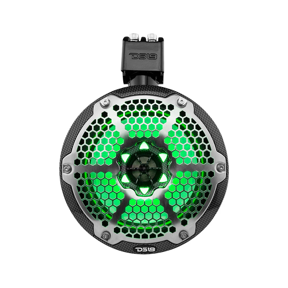 NXL 8" Marine and Powersports Towers LED RGB Lights 125 Watts Rms - Black Carbon Fiber - Image 8