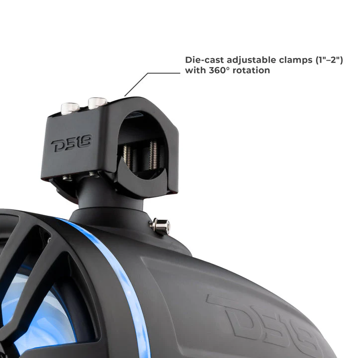 NXL 8" Marine Water Resistant Wakeboard Tower Speakers with Integrated RGB LED Lights 375 Watts - Image 2