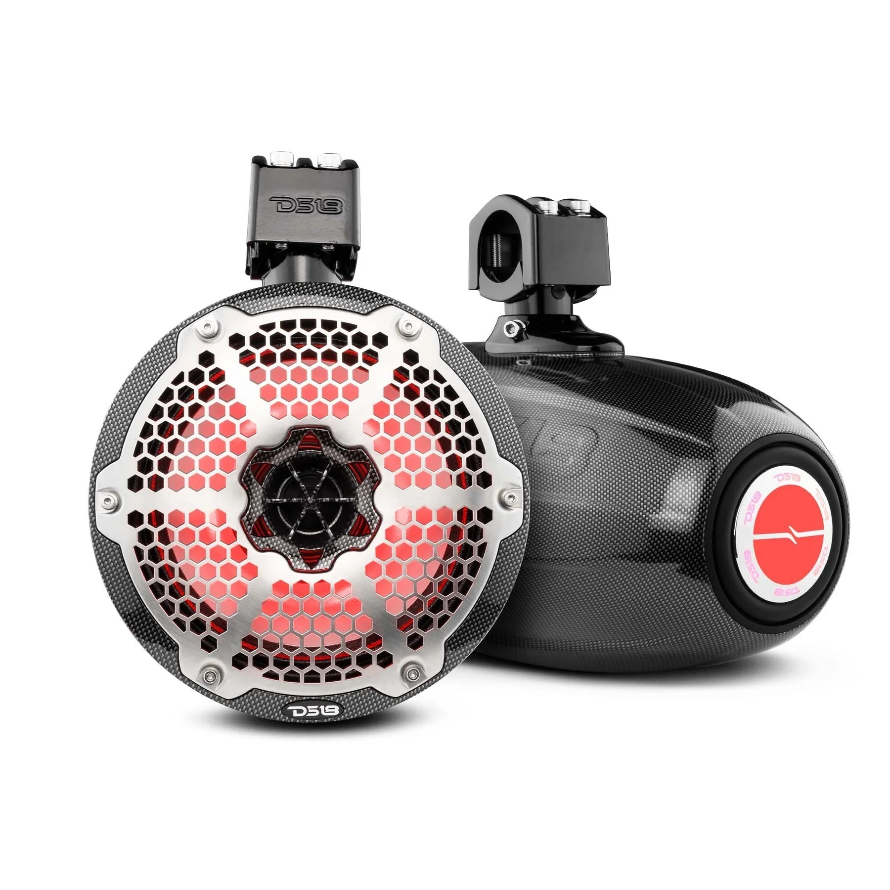 NXL 8" Neodymium Marine and Powersports Towers with Built-in Passive Radiator, 1" Driver and LED RGB Lights 180 Watts Rms - Image 10