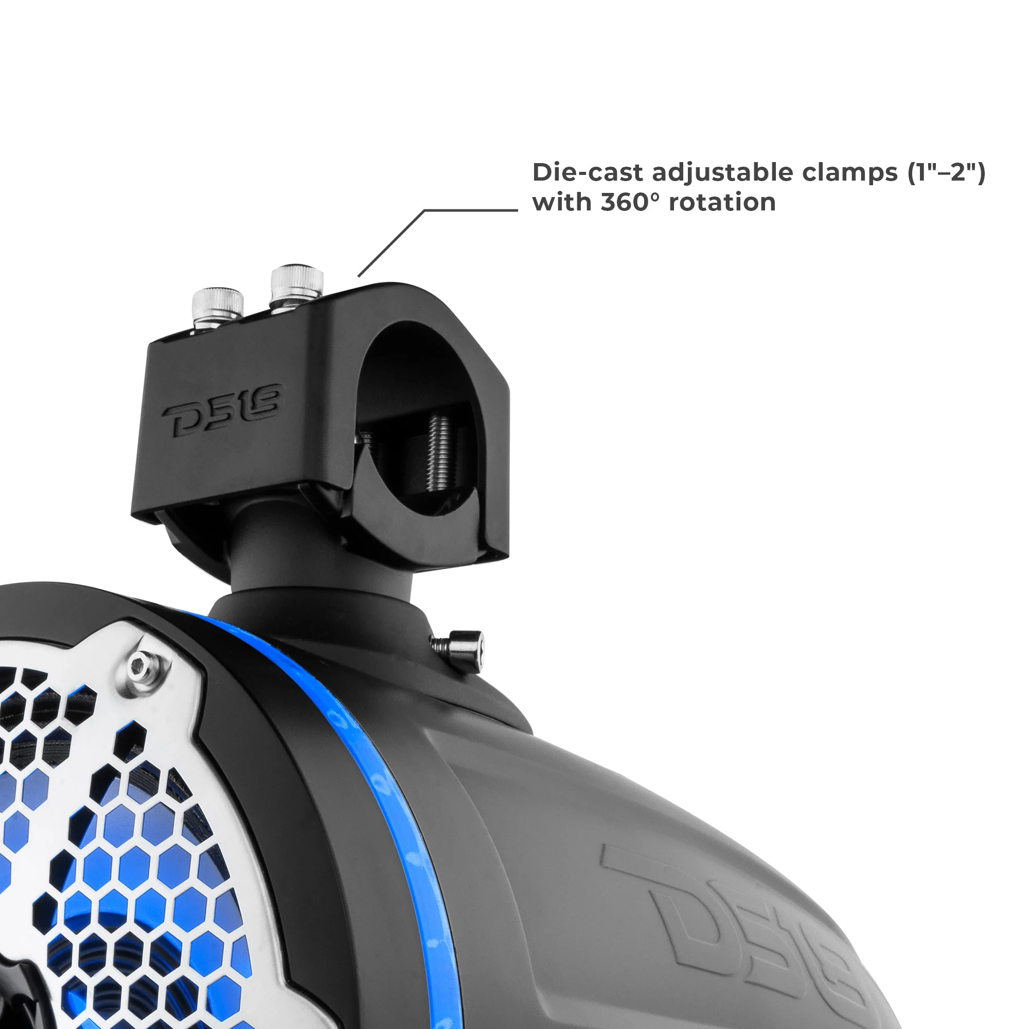 NXL 8" Neodymium Marine and Powersports Towers with Built-in Passive Radiator, 1" Driver and LED RGB Lights 180 Watts Rms - Image 5