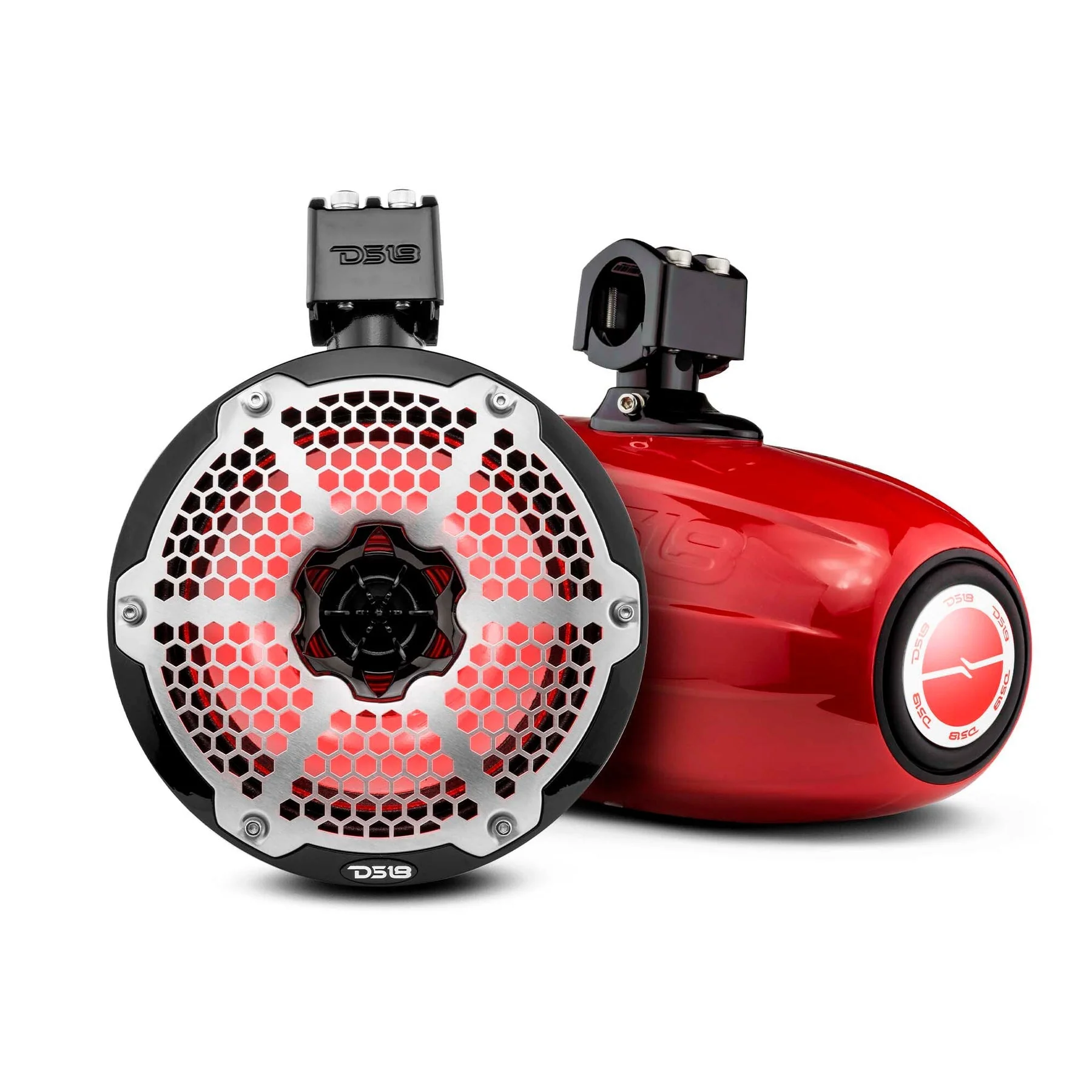 NXL 8" Neodymium Marine and Powersports Towers with Built-in Passive Radiator, 1" Driver and LED RGB Lights 180 Watts Rms - Image 9