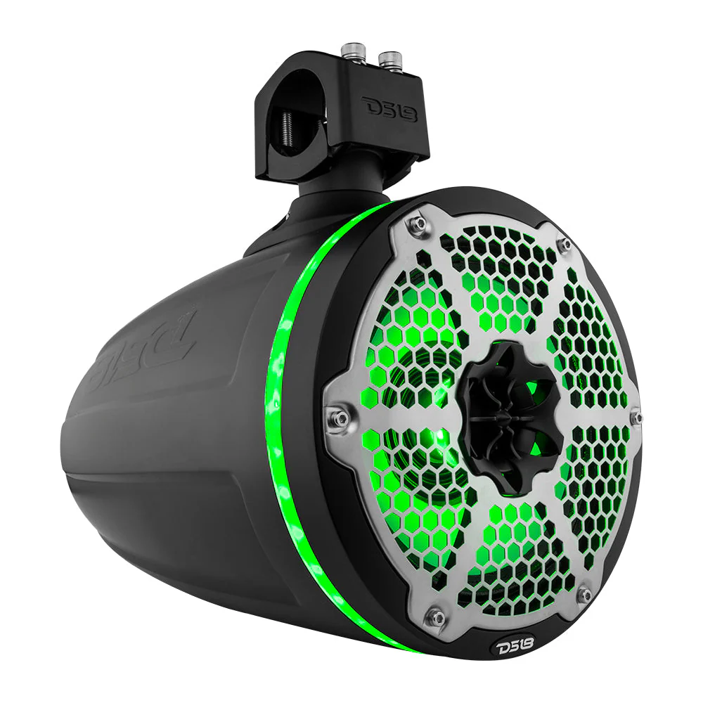 NXL 8" Neodymium Marine and Powersports Towers with Built-in Passive Radiator, 1" Driver and LED RGB Lights 180 Watts Rms -Black - Image 4