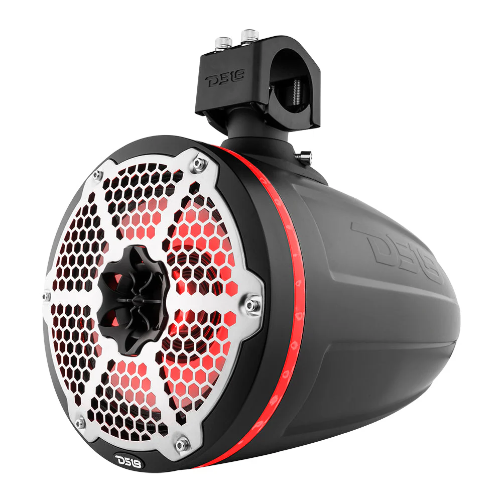 NXL 8" Neodymium Marine and Powersports Towers with Built-in Passive Radiator, 1" Driver and LED RGB Lights 180 Watts Rms -Black - Image 5