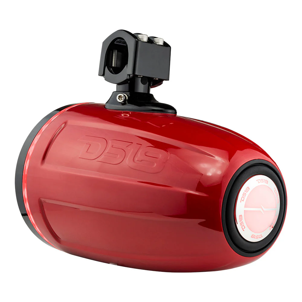 NXL 8" Neodymium Marine and Powersports Towers with Built-in Passive Radiator, 1" Driver and LED RGB Lights 180 Watts Rms -Red - Image 5