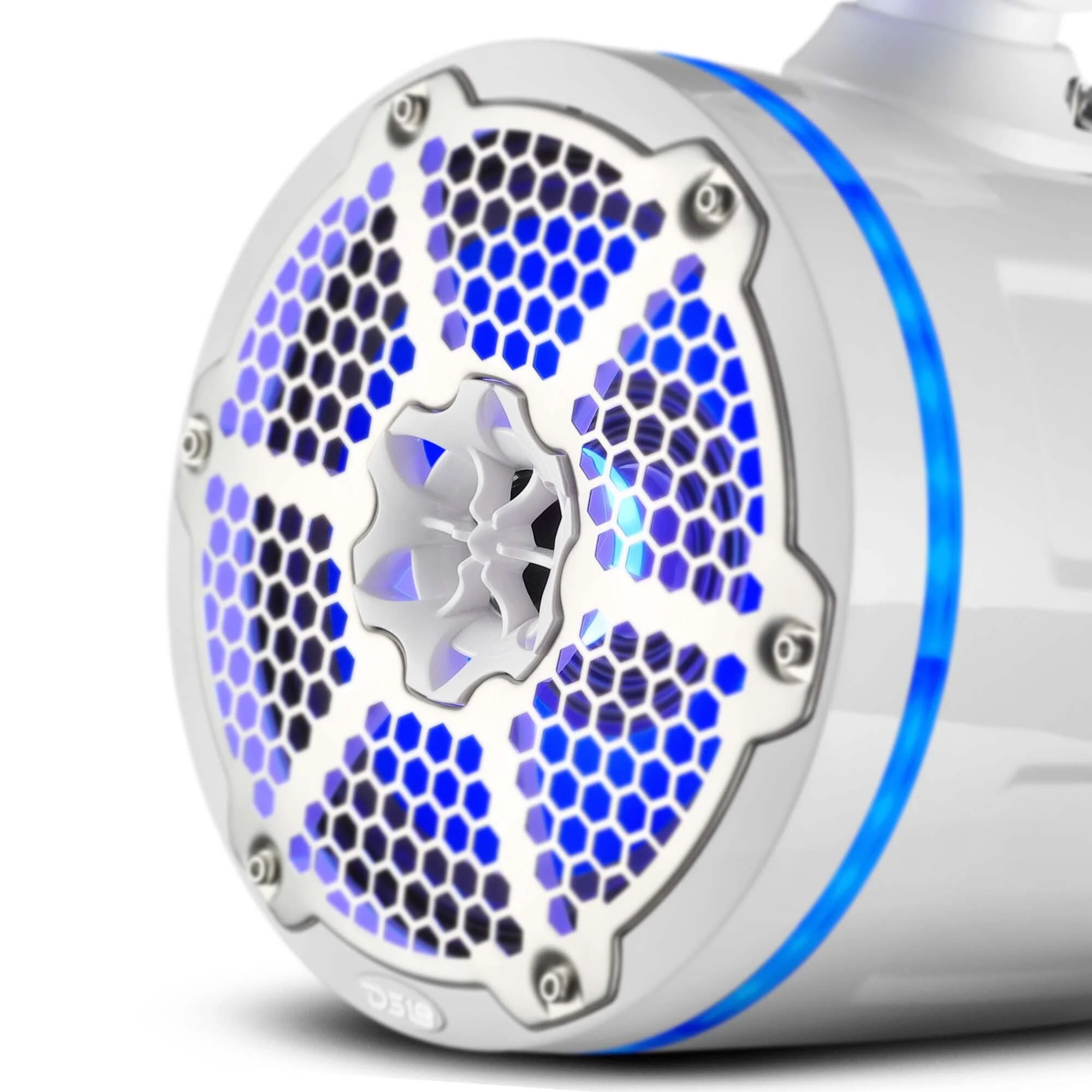 NXL 8" Neodymium Marine and Powersports Towers with Built-in Passive Radiator, 1" Driver and LED RGB Lights 180 Watts Rms -White - Image 2