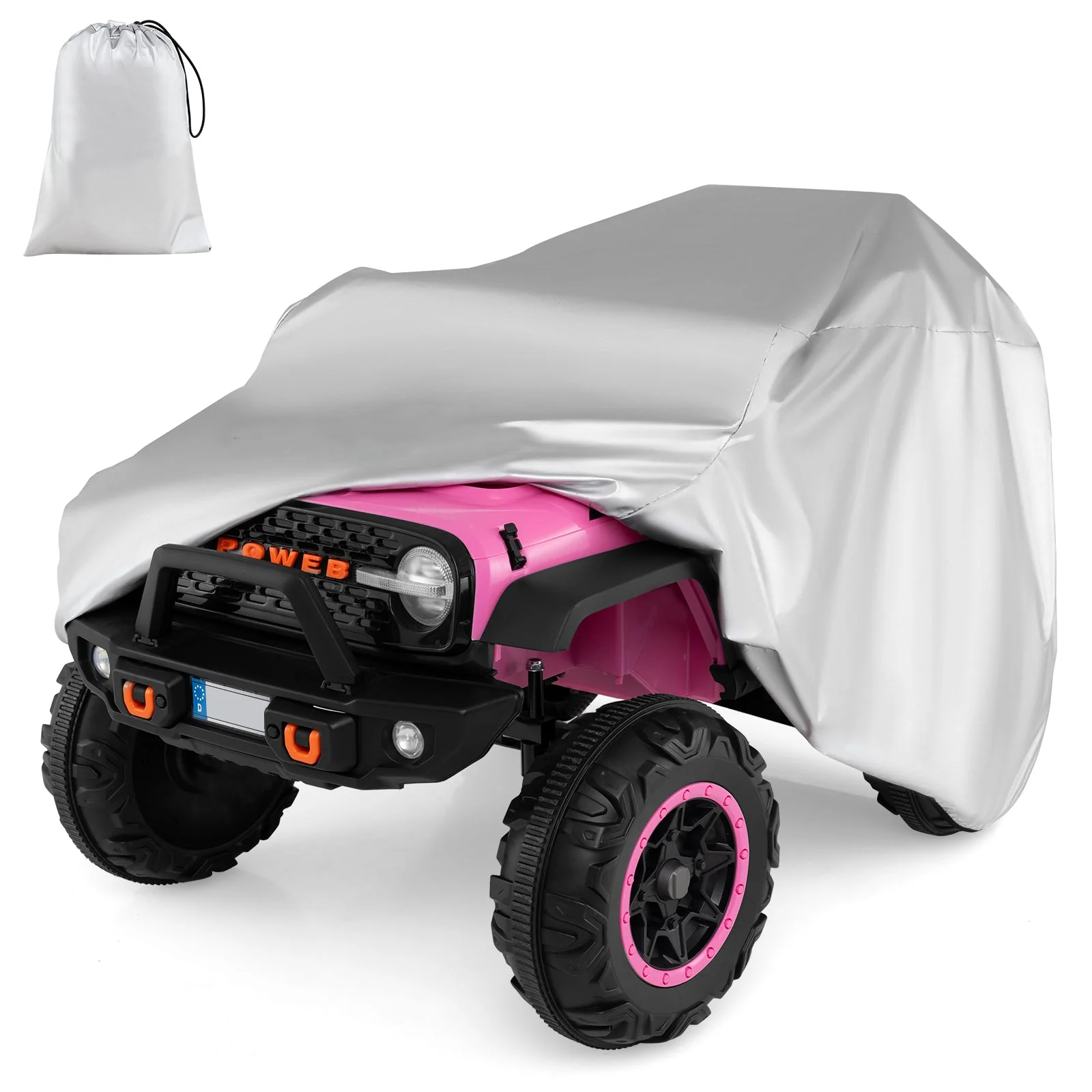 (Only Cover) Kids Car Cover for Power Ride-On Toy Car with Storage Bag - Image 4