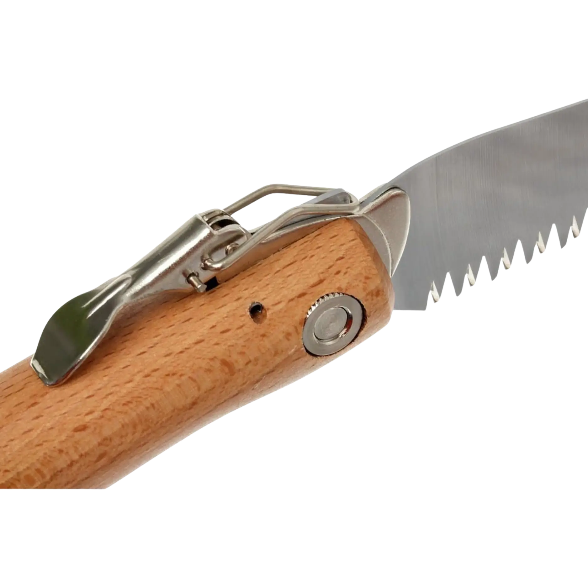 Opinel Folding Saw Carbon Steel with Beechwood Handle - Image 2