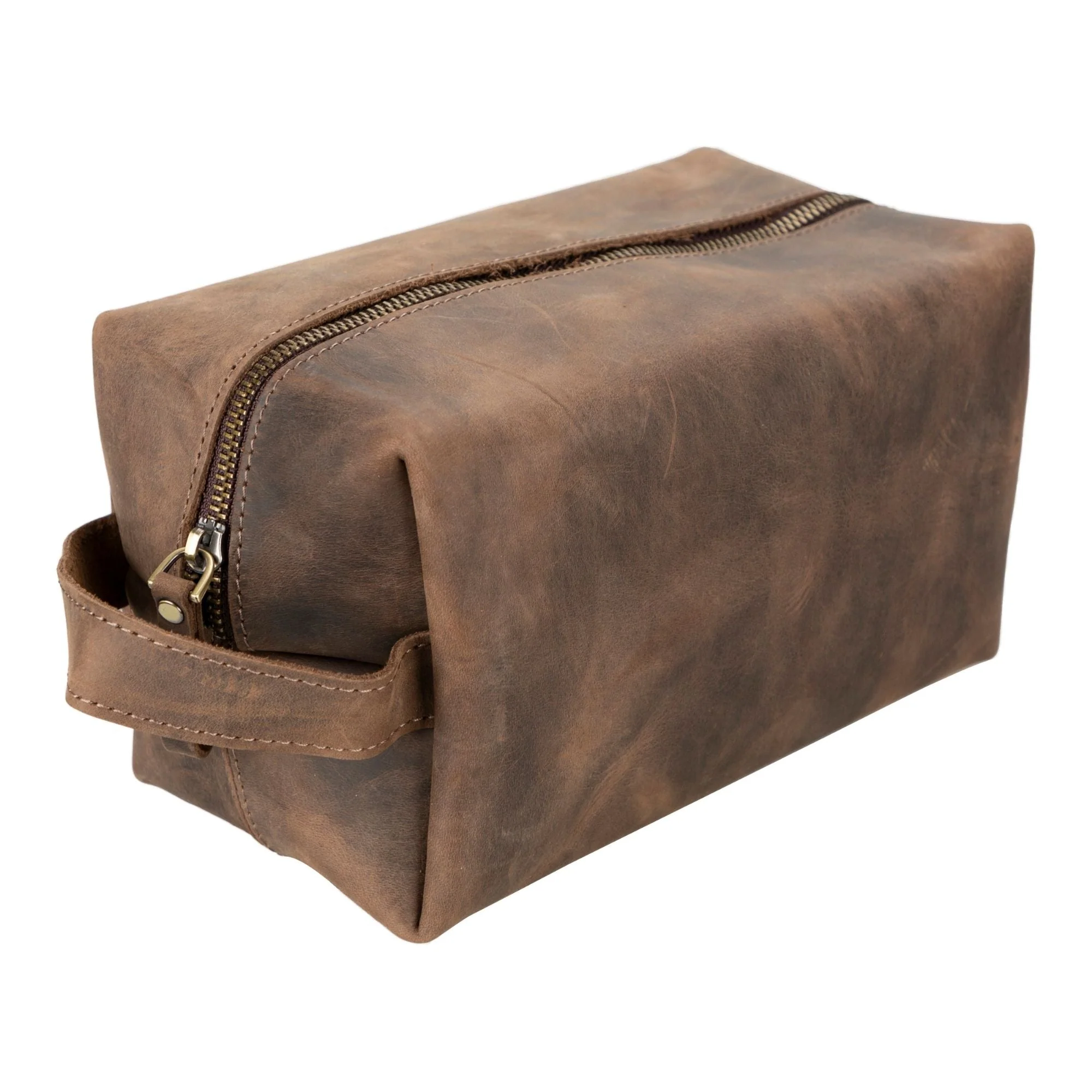 Oswego Men's Leather Dopp Kit & Small Travel Handbag - Image 18