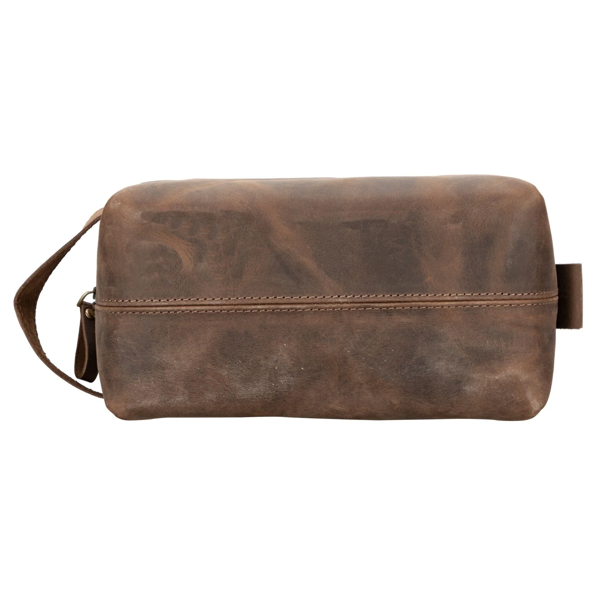 Oswego Men's Leather Dopp Kit & Small Travel Handbag - Image 19