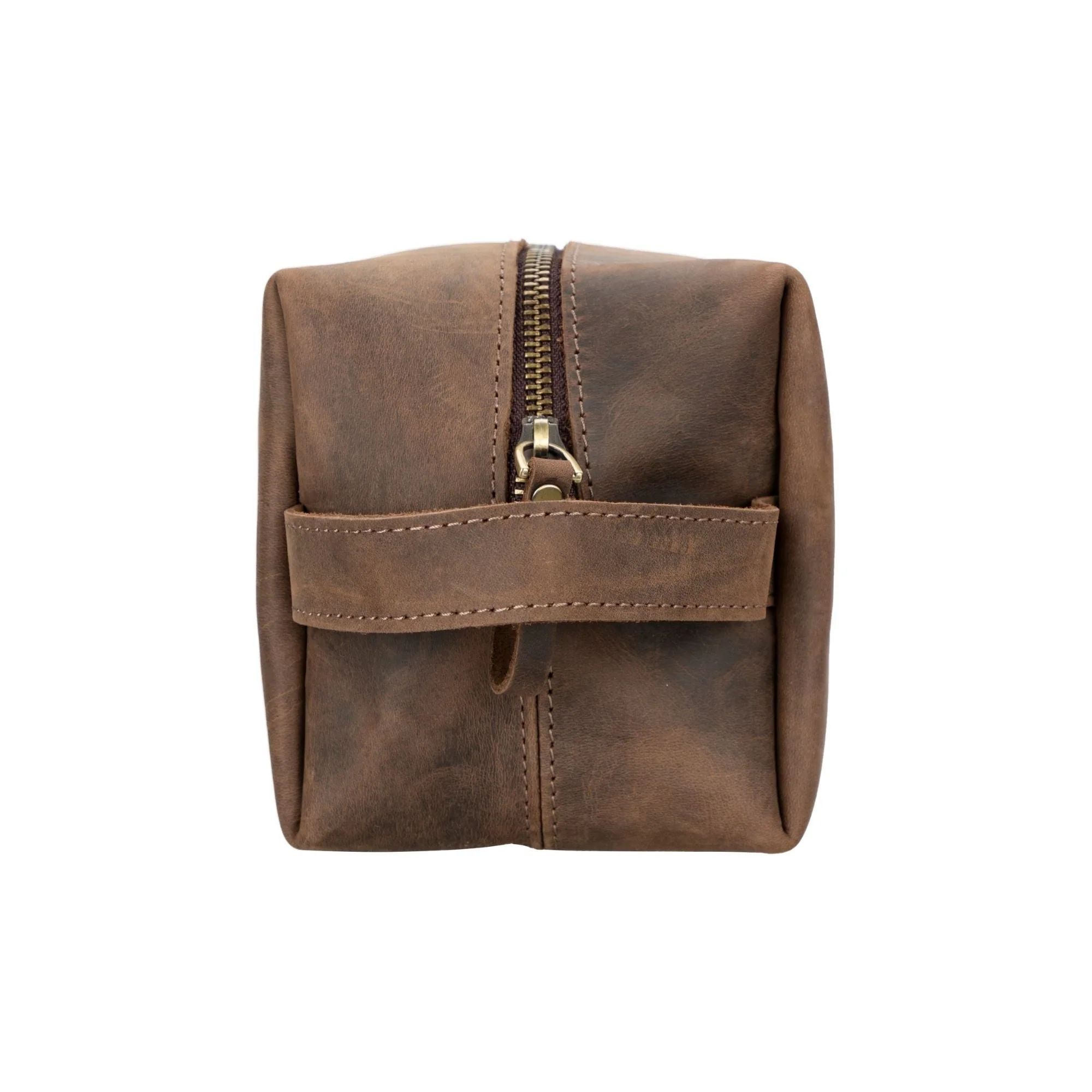 Oswego Men's Leather Dopp Kit & Small Travel Handbag - Image 20