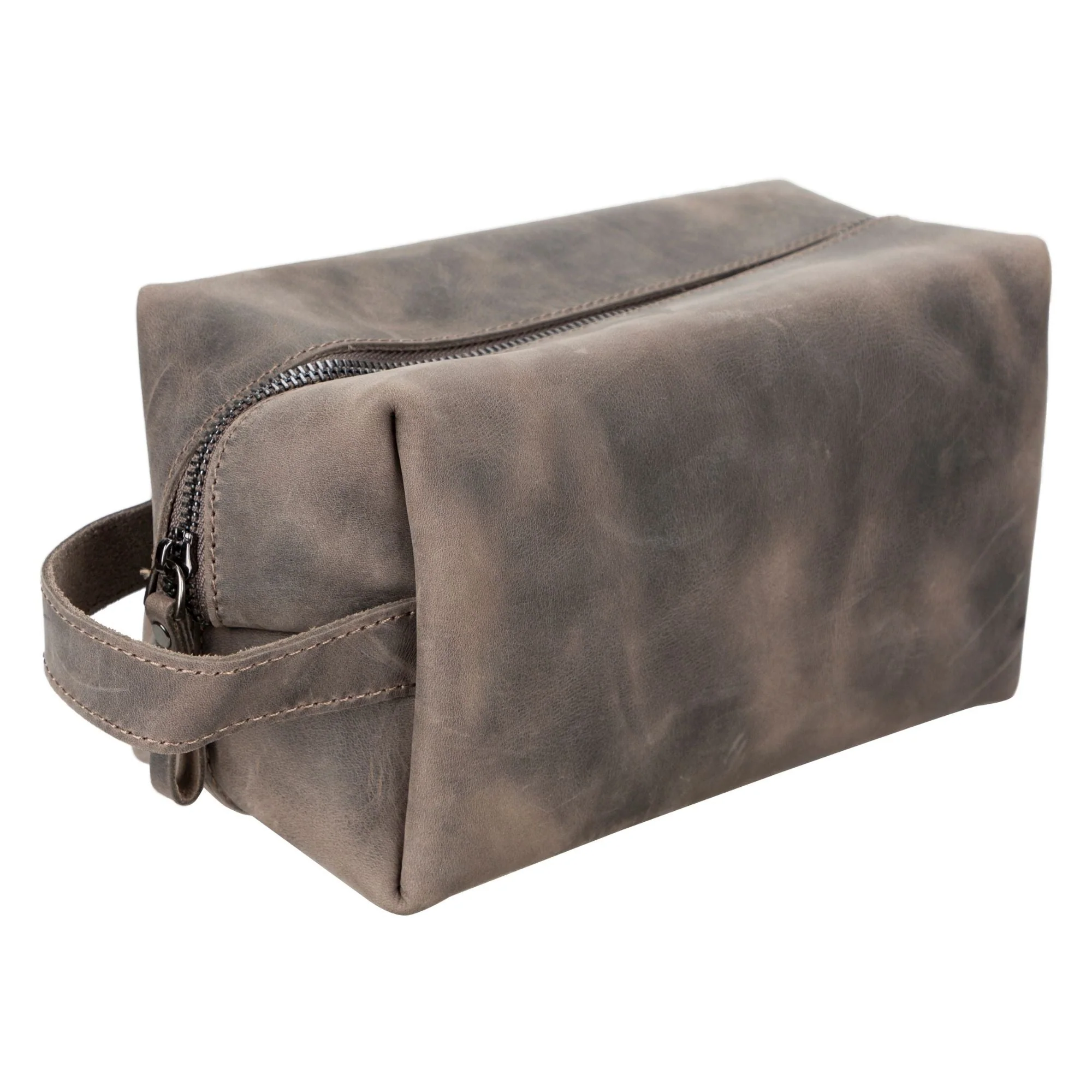 Oswego Men's Leather Dopp Kit & Small Travel Handbag - Image 26