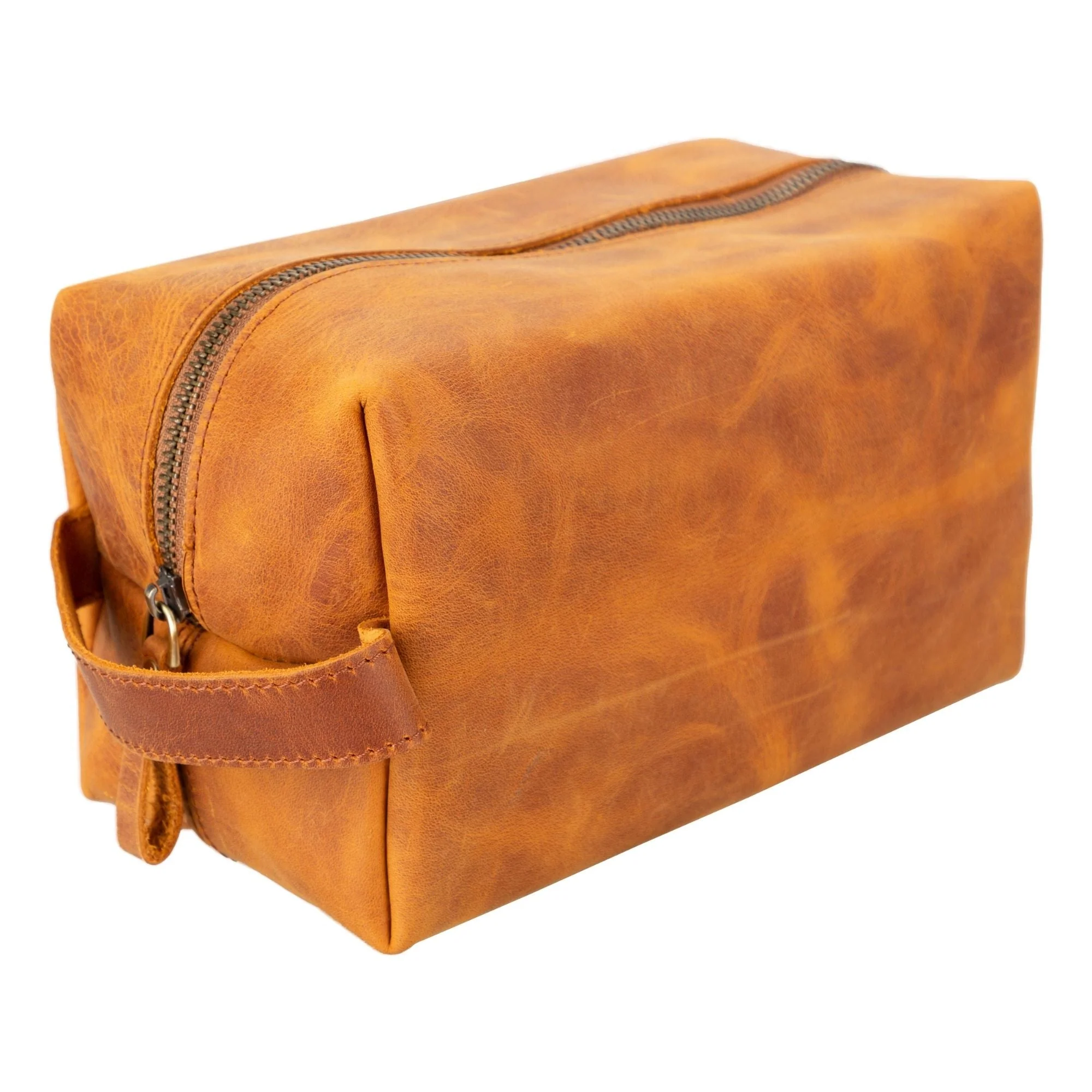 Oswego Men's Leather Dopp Kit & Small Travel Handbag - Image 34