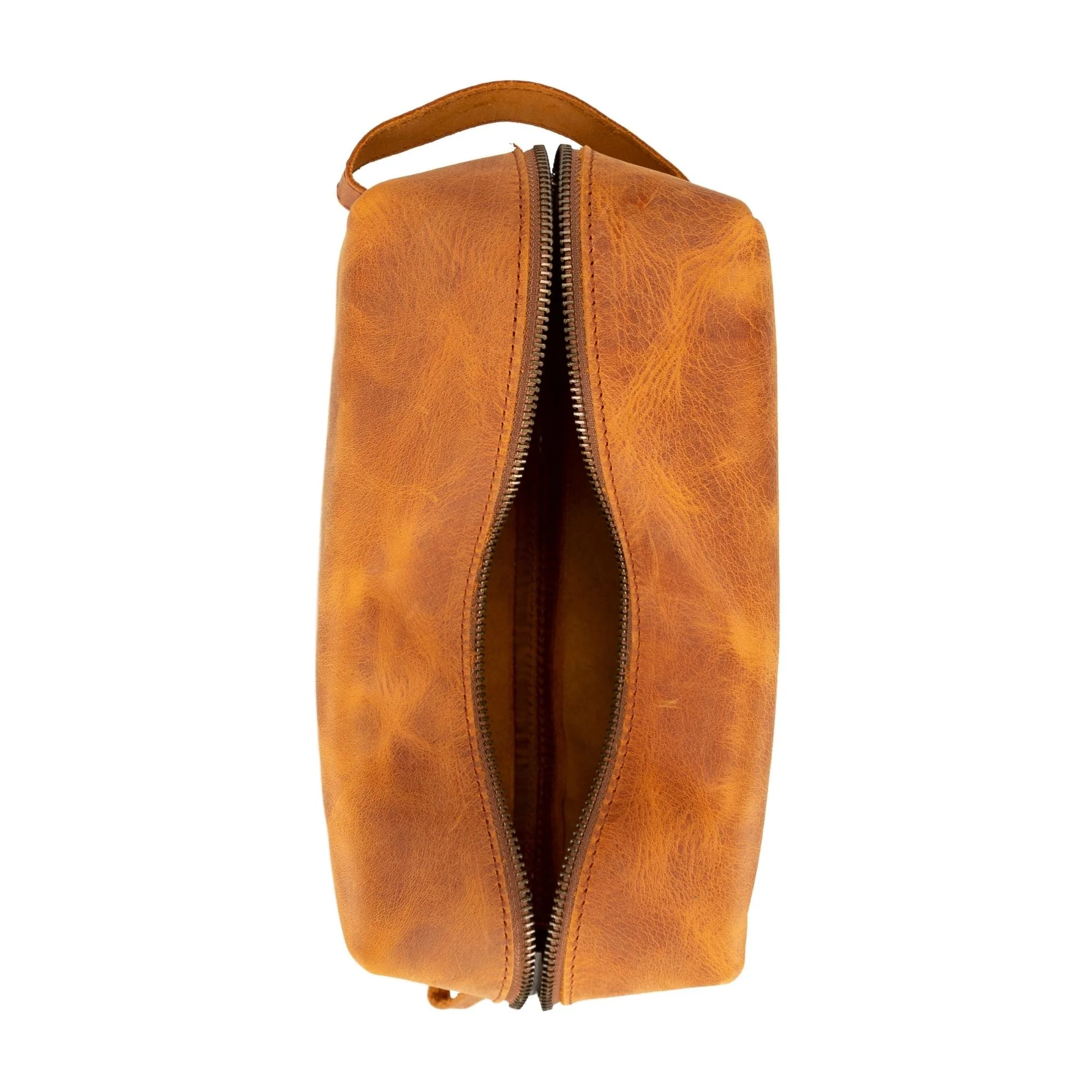 Oswego Men's Leather Dopp Kit & Small Travel Handbag - Image 39