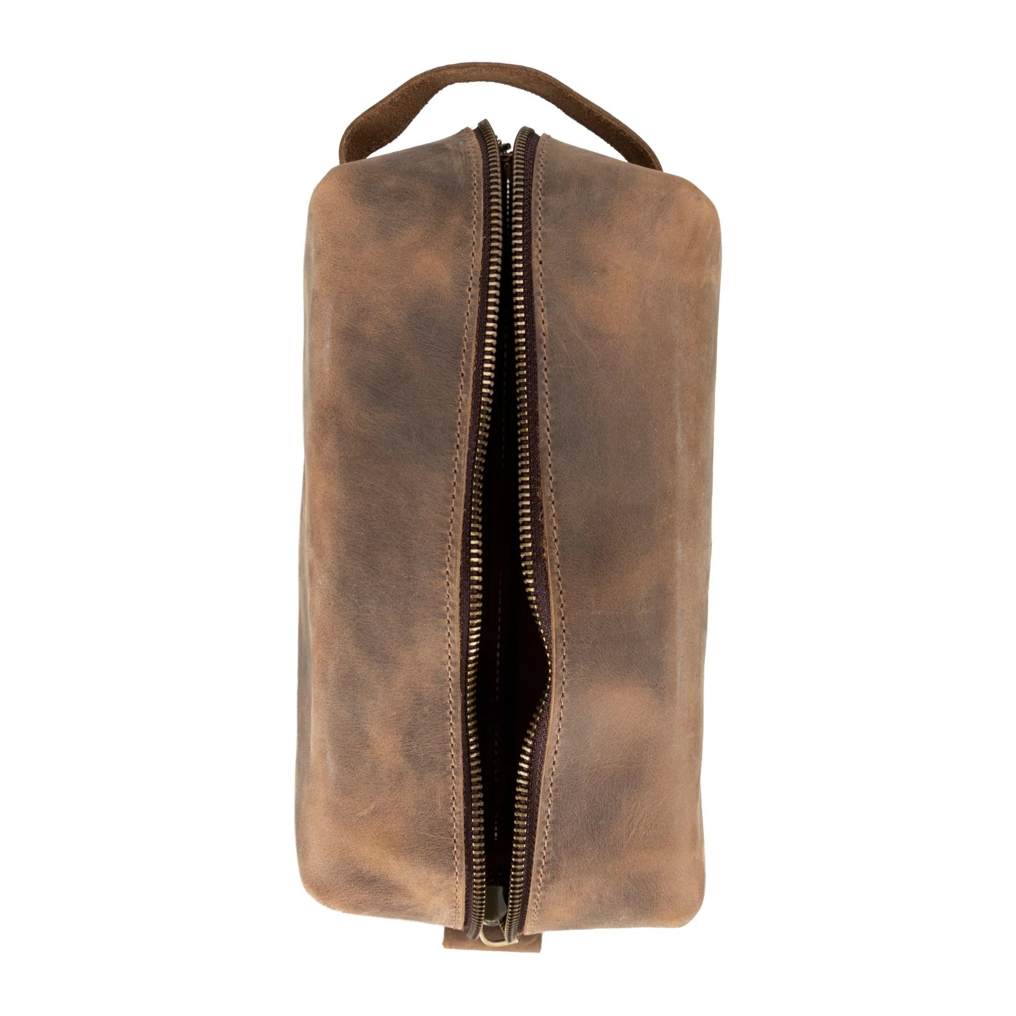 Oswego Men's Leather Dopp Kit & Small Travel Handbag - Image 41