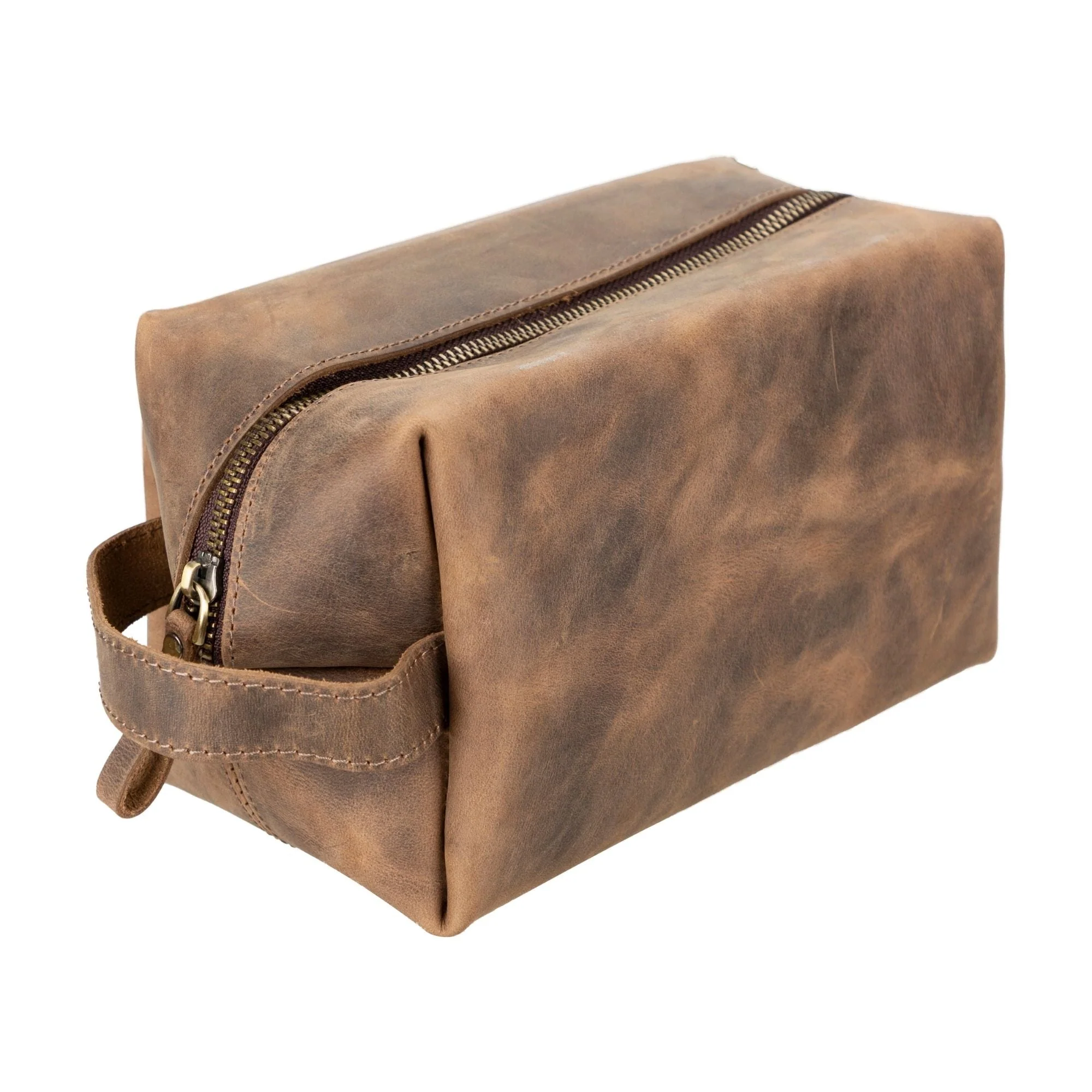Oswego Men's Leather Dopp Kit & Small Travel Handbag - Image 43
