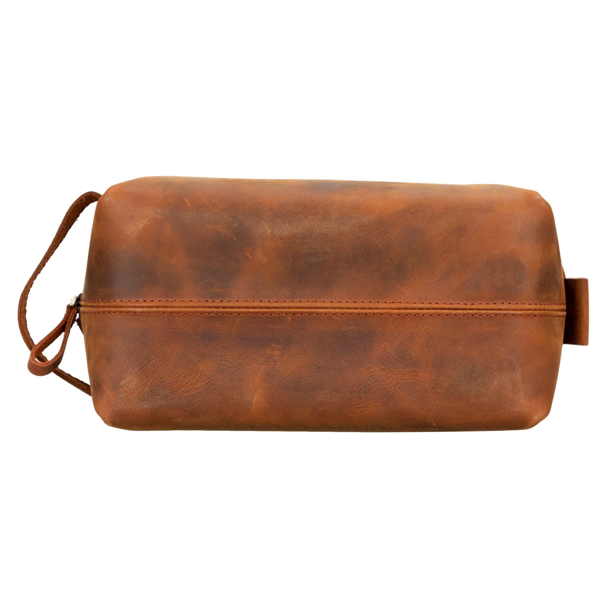 Oswego Men's Leather Dopp Kit & Small Travel Handbag - Image 51