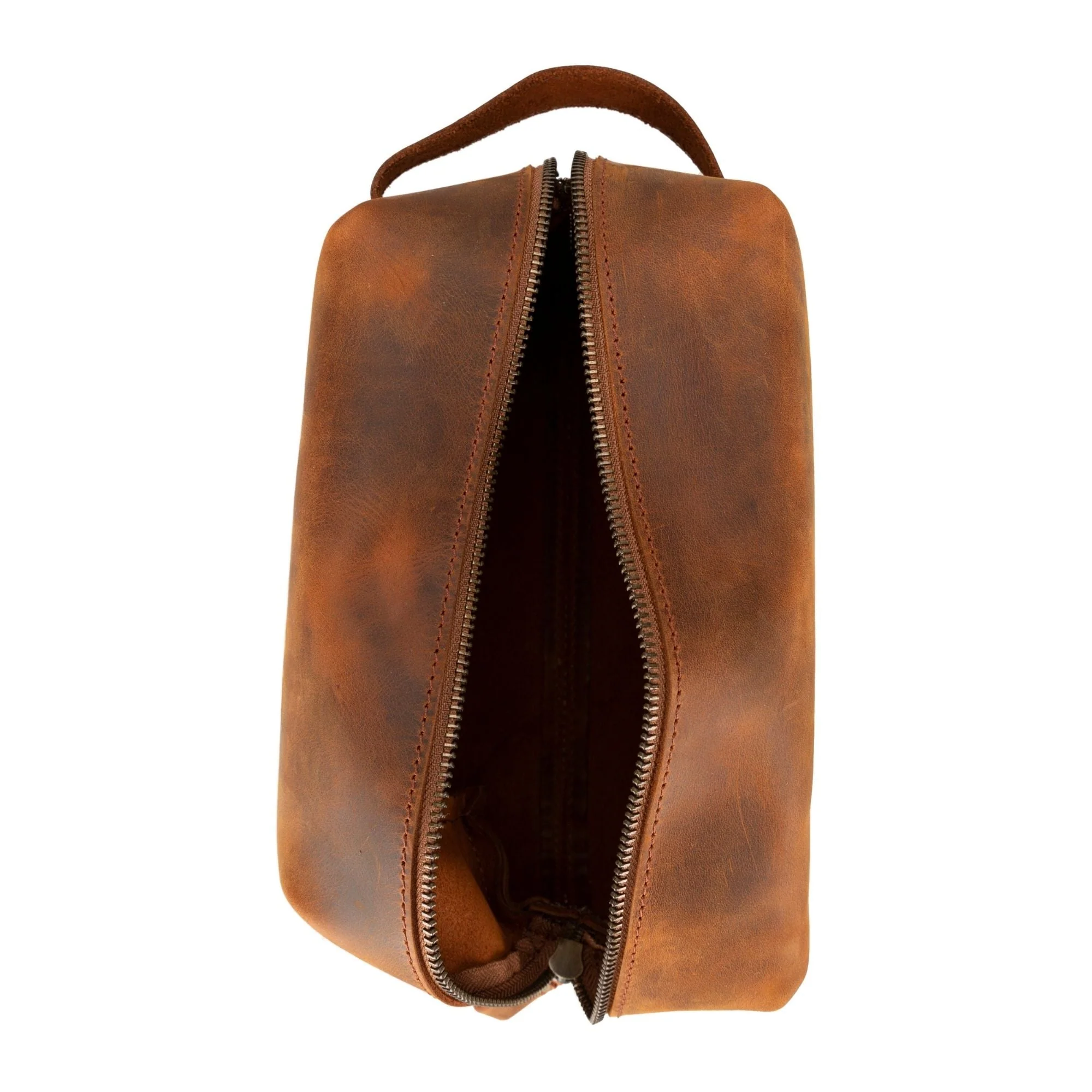 Oswego Men's Leather Dopp Kit & Small Travel Handbag - Image 55