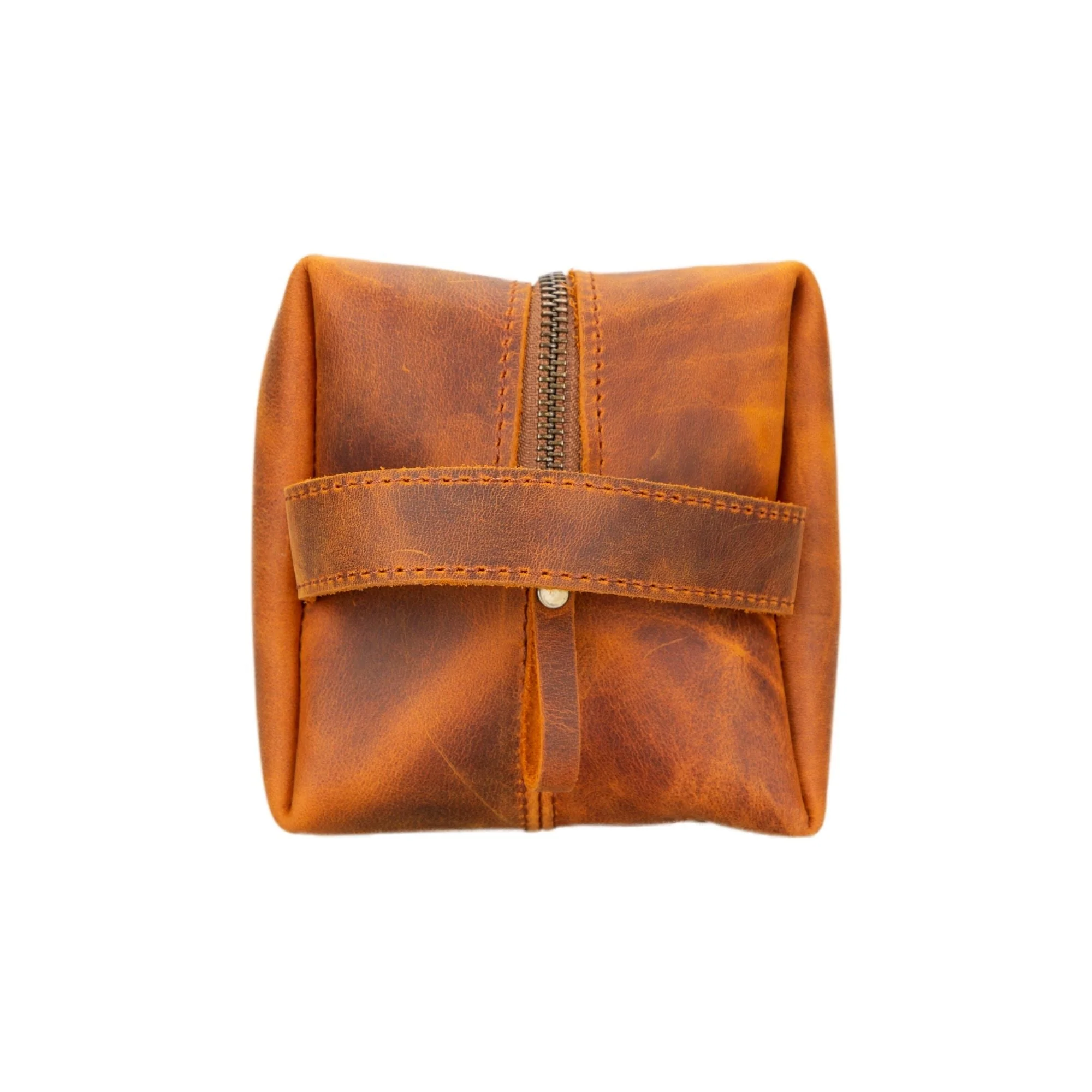 Oswego Men's Leather Dopp Kit & Small Travel Handbag - Image 60