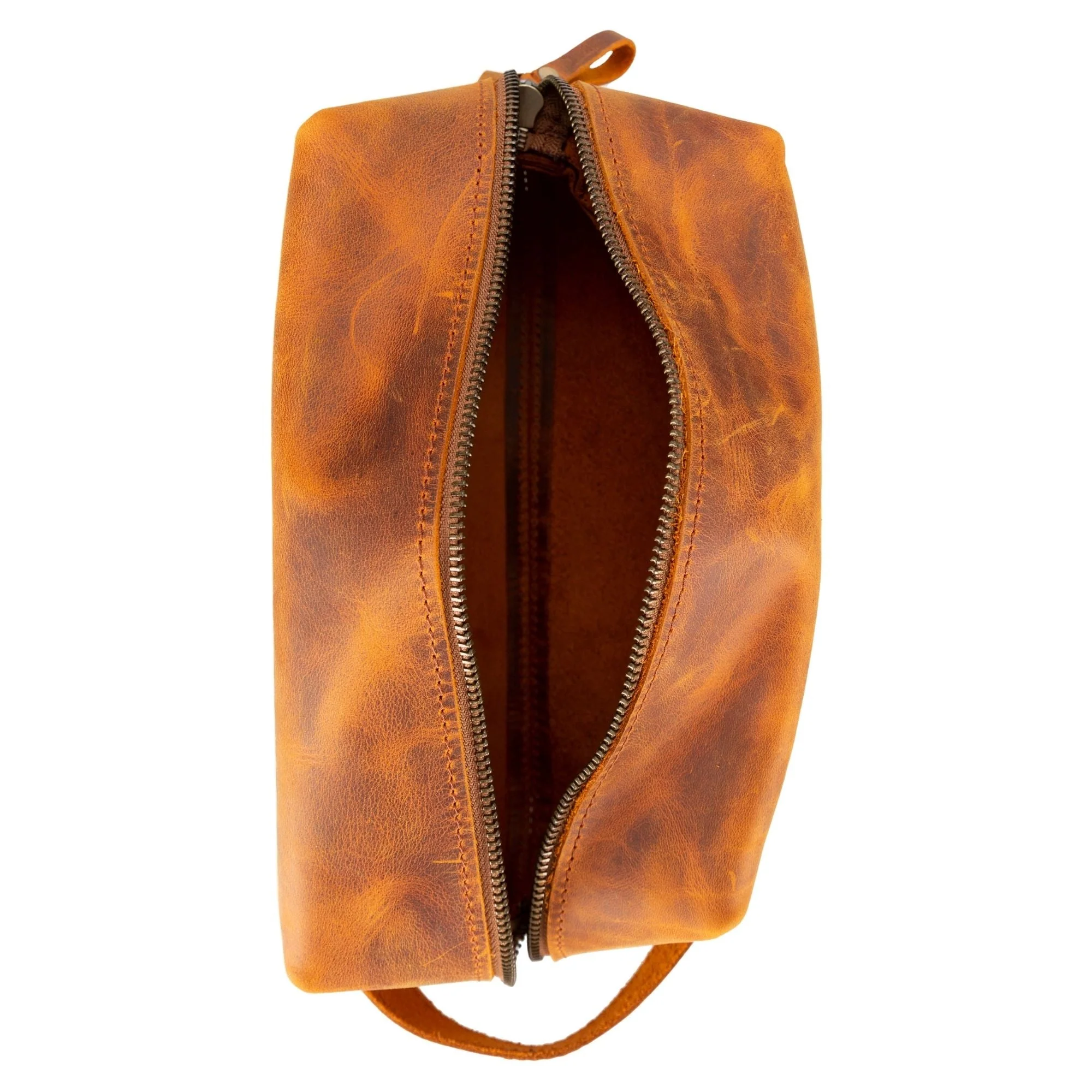 Oswego Men's Leather Dopp Kit & Small Travel Handbag - Image 63
