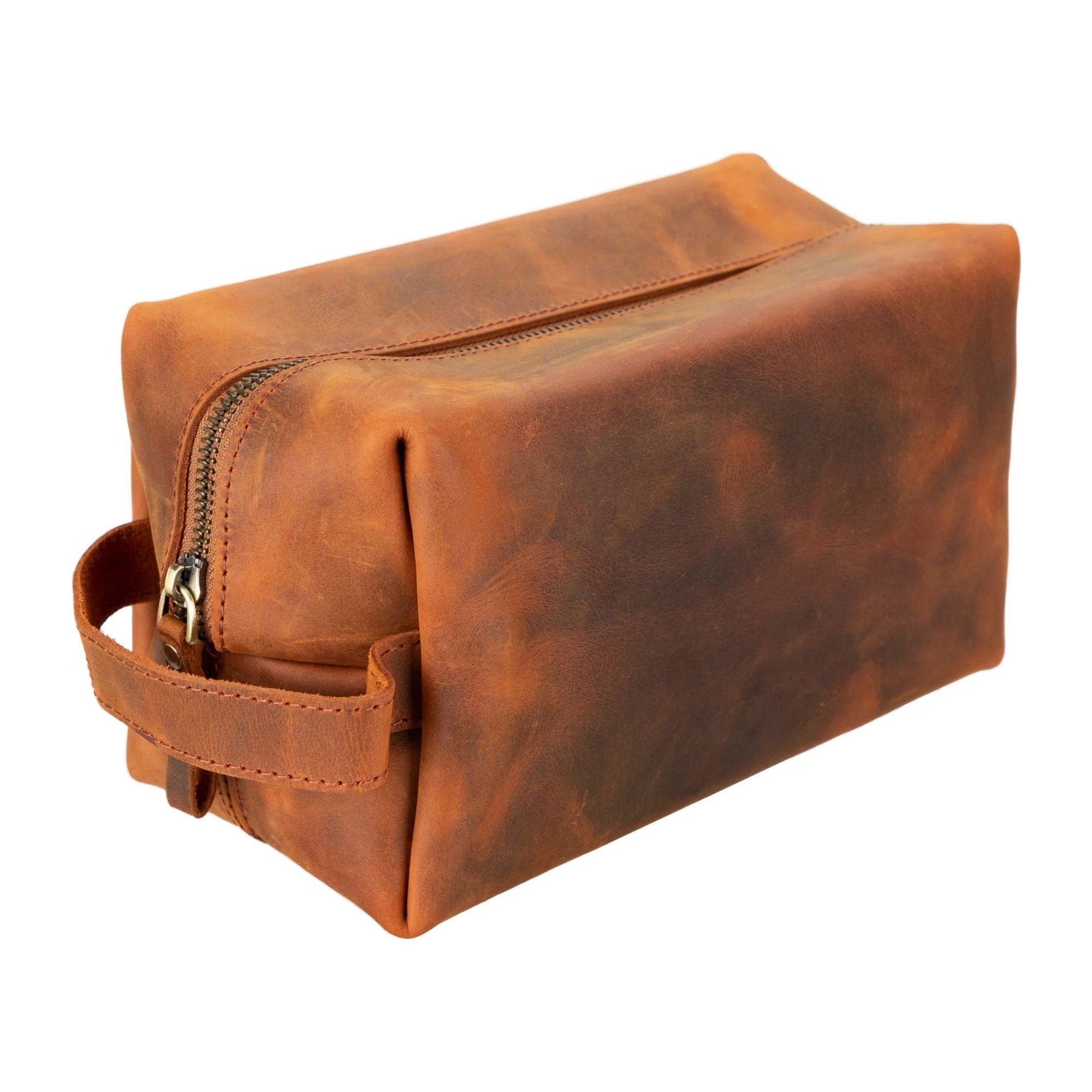 Oswego Men's Leather Dopp Kit & Small Travel Handbag - Image 66