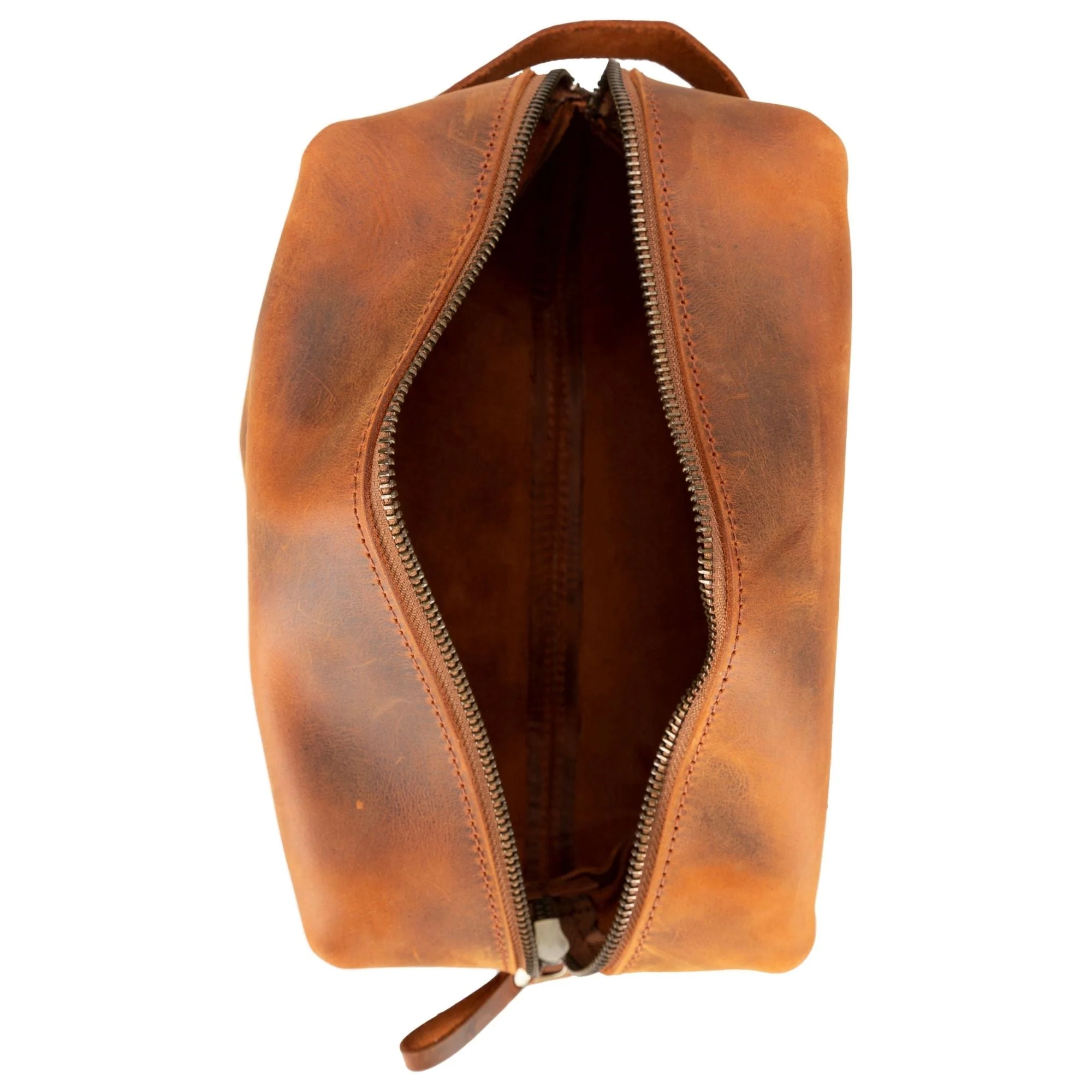 Oswego Men's Leather Dopp Kit & Small Travel Handbag - Image 71