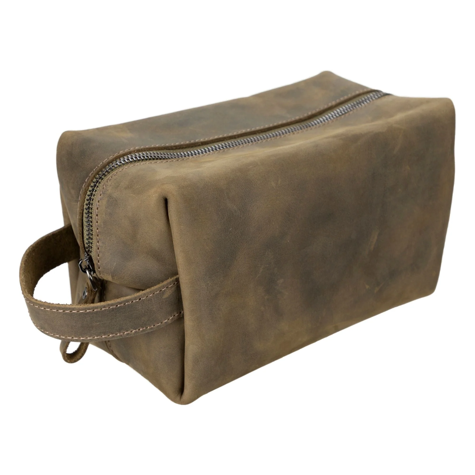 Oswego Men's Leather Dopp Kit & Small Travel Handbag - Image 75