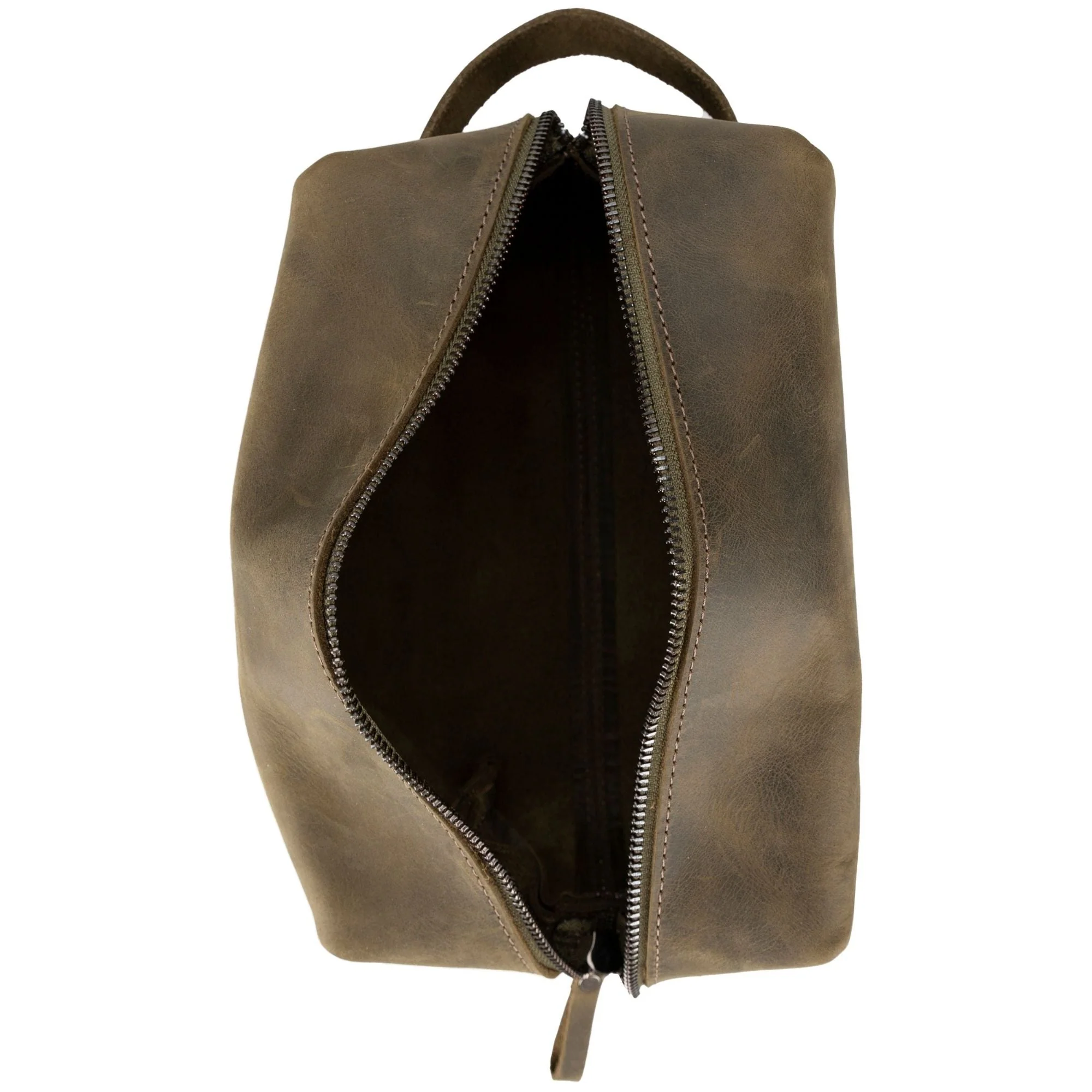 Oswego Men's Leather Dopp Kit & Small Travel Handbag - Image 80