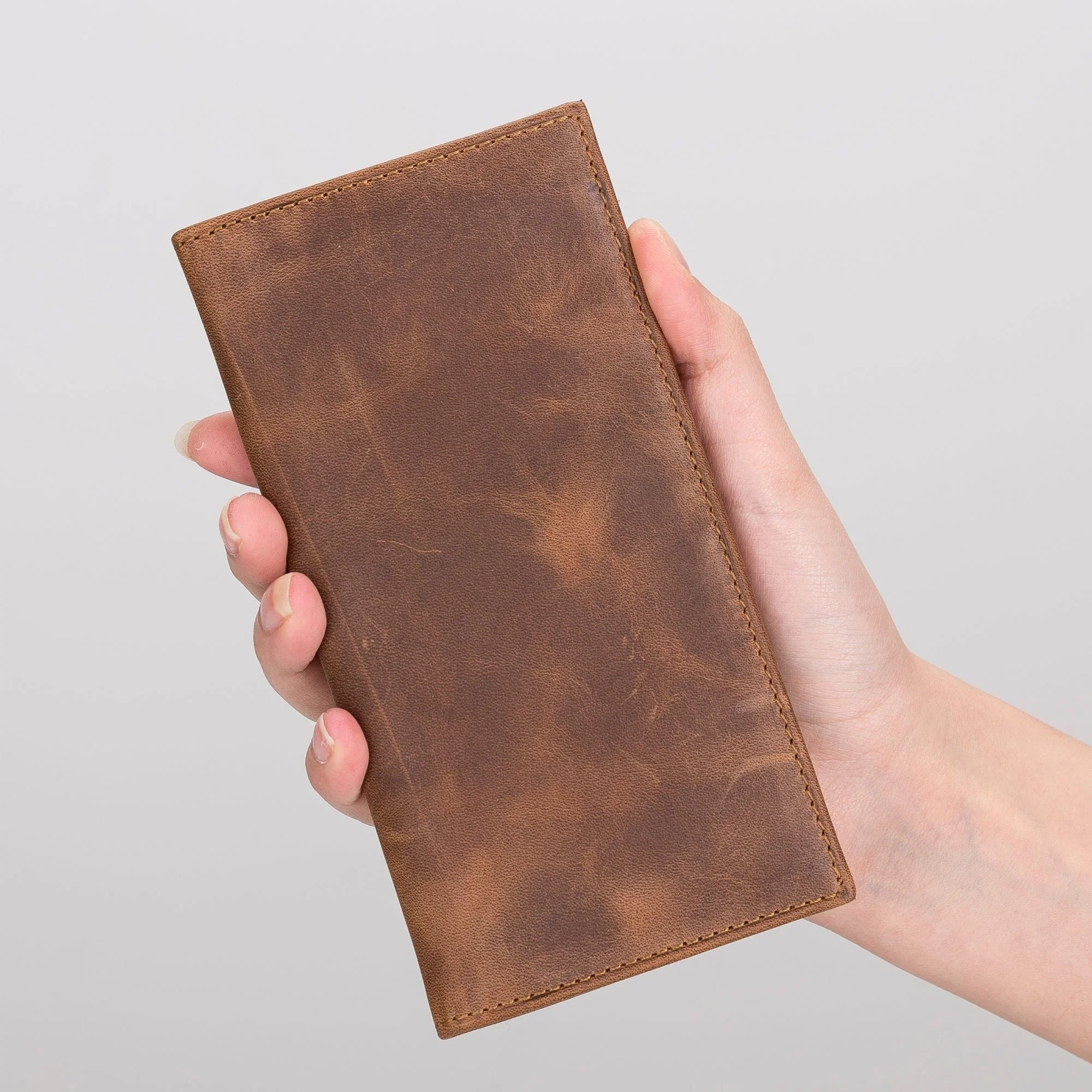 Ouray Handmade Full-Grain Leather Long Wallet for Men and Women - Image 11